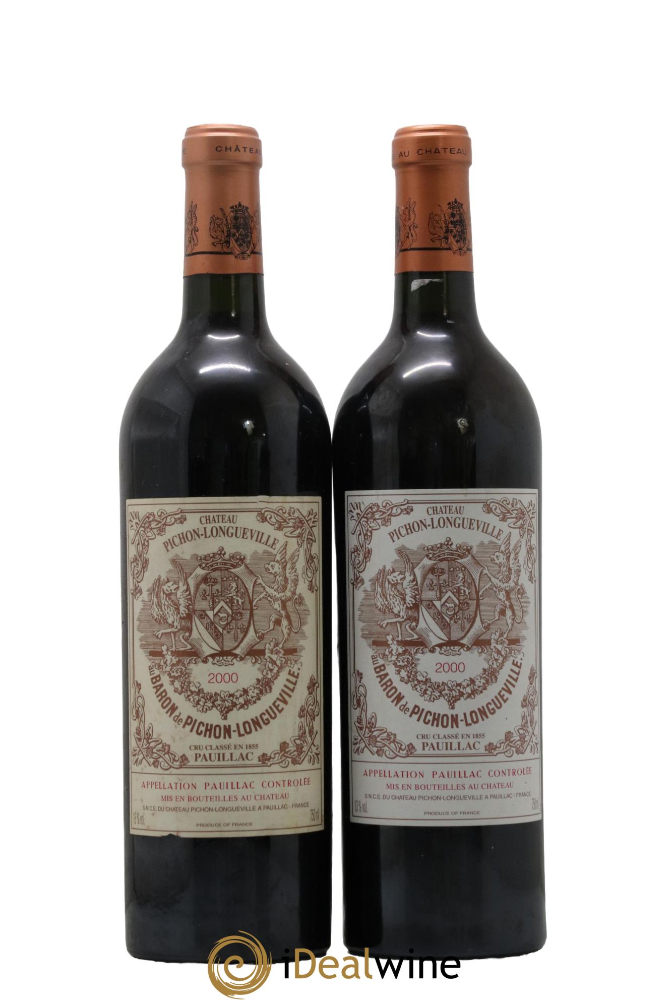 Pichon Longueville Baron 2ème Grand Cru Classé 2000 - Lot de 2 bouteilles - 0