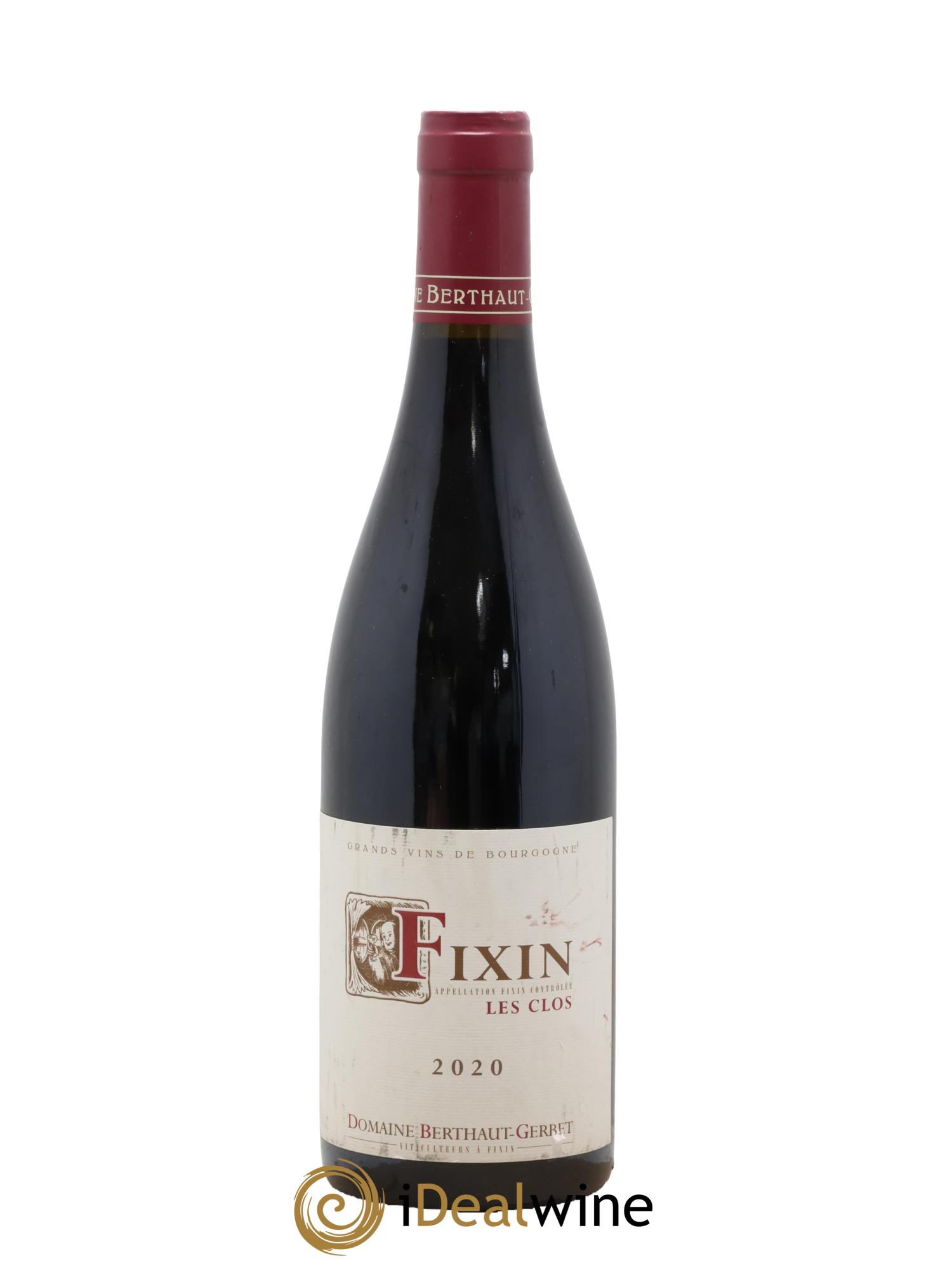 Fixin Les Clos Berthaut Gerbet 2020 - Lot of 1 bottle - 0