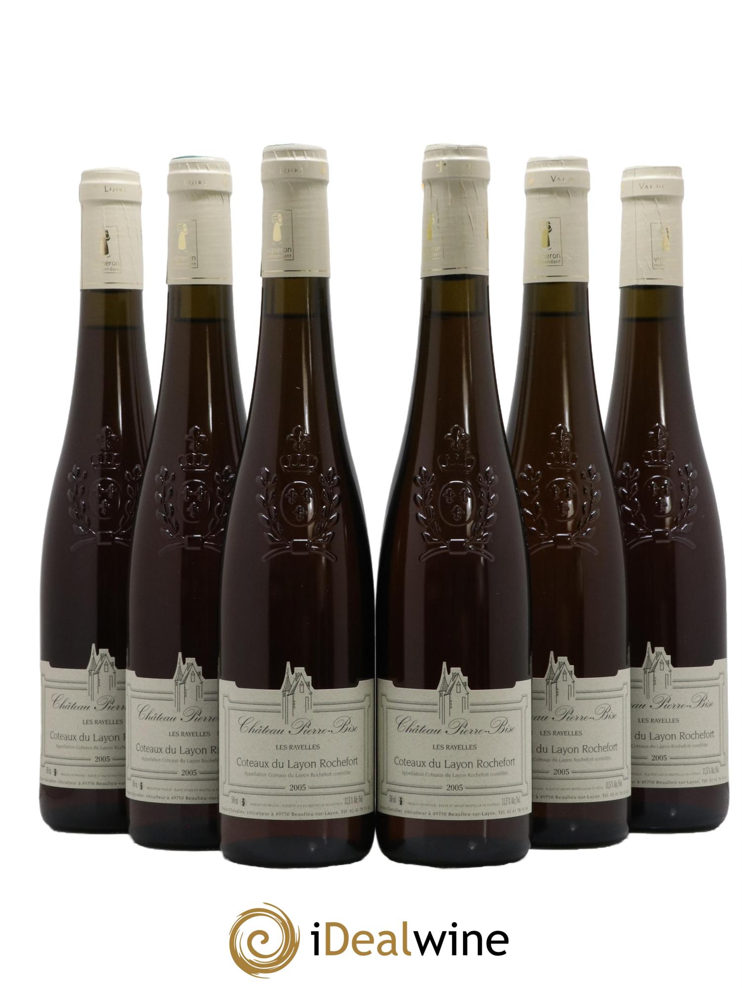 Coteaux du Layon Rochefort Les Rayelles Château Pierre Bise 2005 - Lot de 6 format 50cls - 0