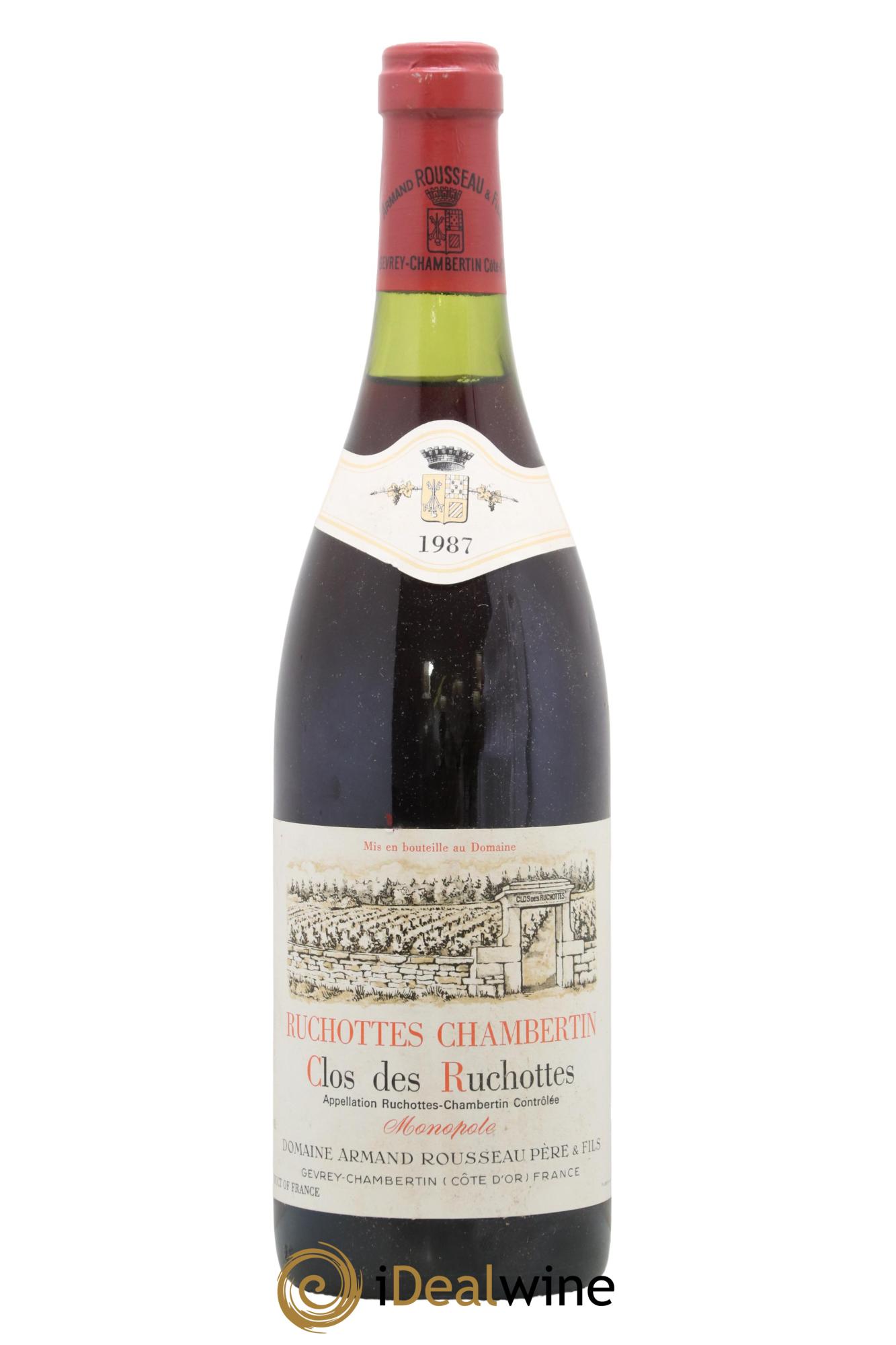 Ruchottes-Chambertin Grand Cru Clos des Ruchottes Armand Rousseau (Domaine) 1987 - Posten von 1 Flasche - 0
