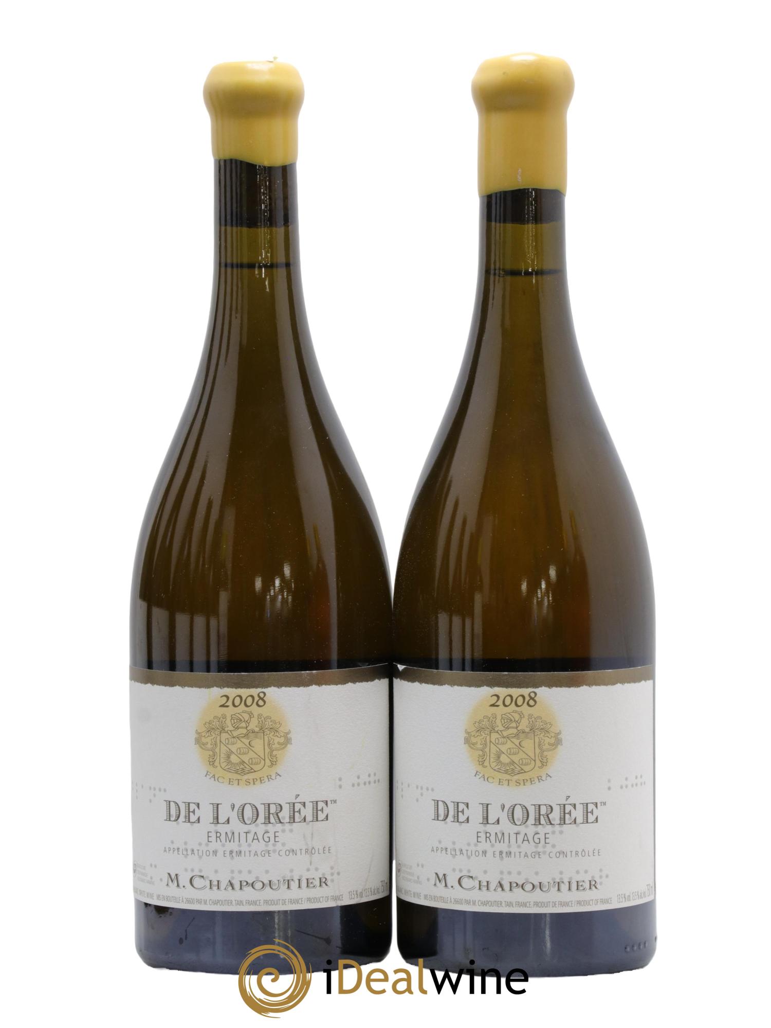 Hermitage Ermitage de l'Orée Chapoutier 2008 - Lotto di 2 bottiglie - 0