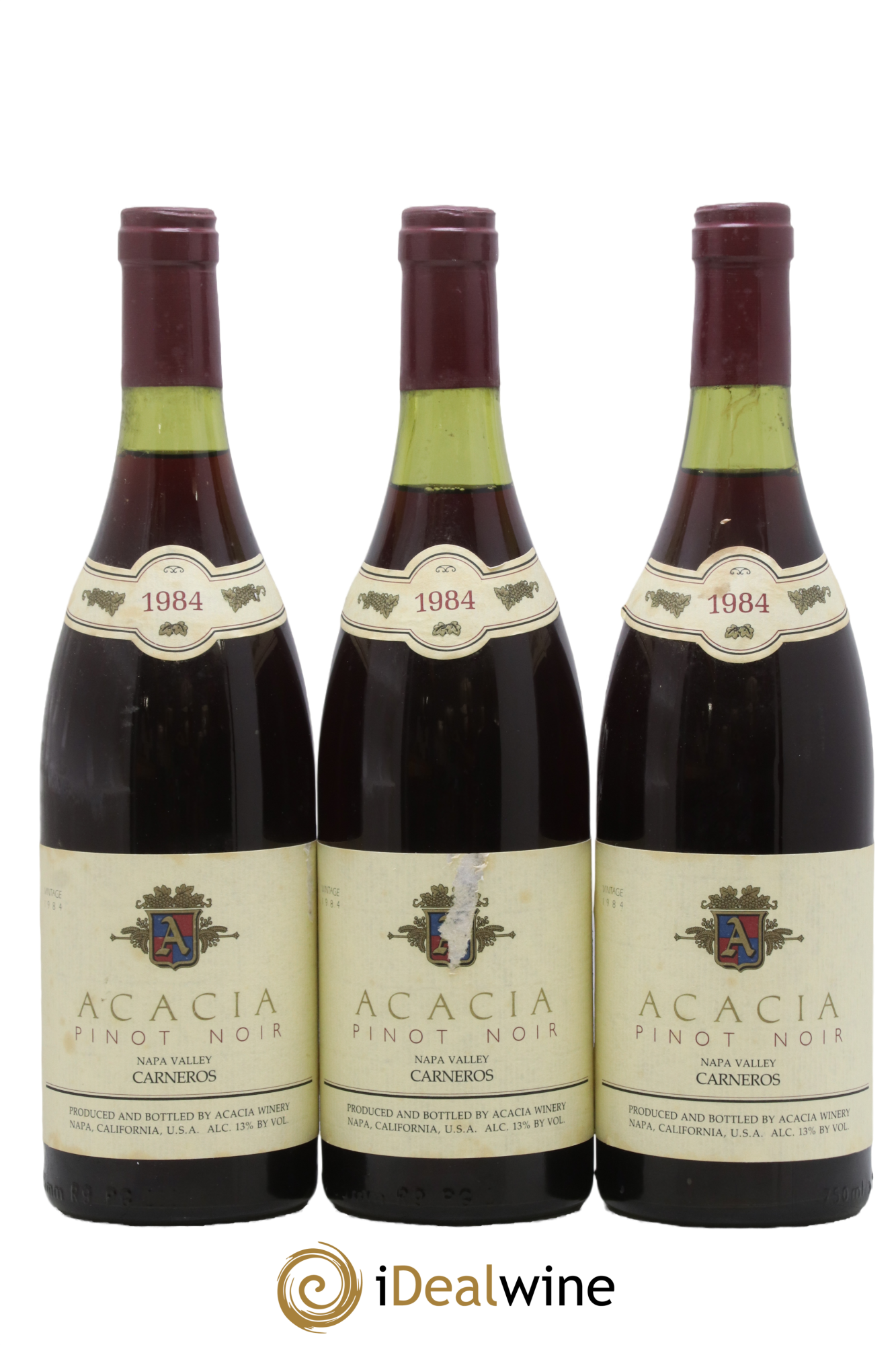 USA Pinot Noir Los Carneros Acacia 1984 - Lot de 3 bouteilles - 0
