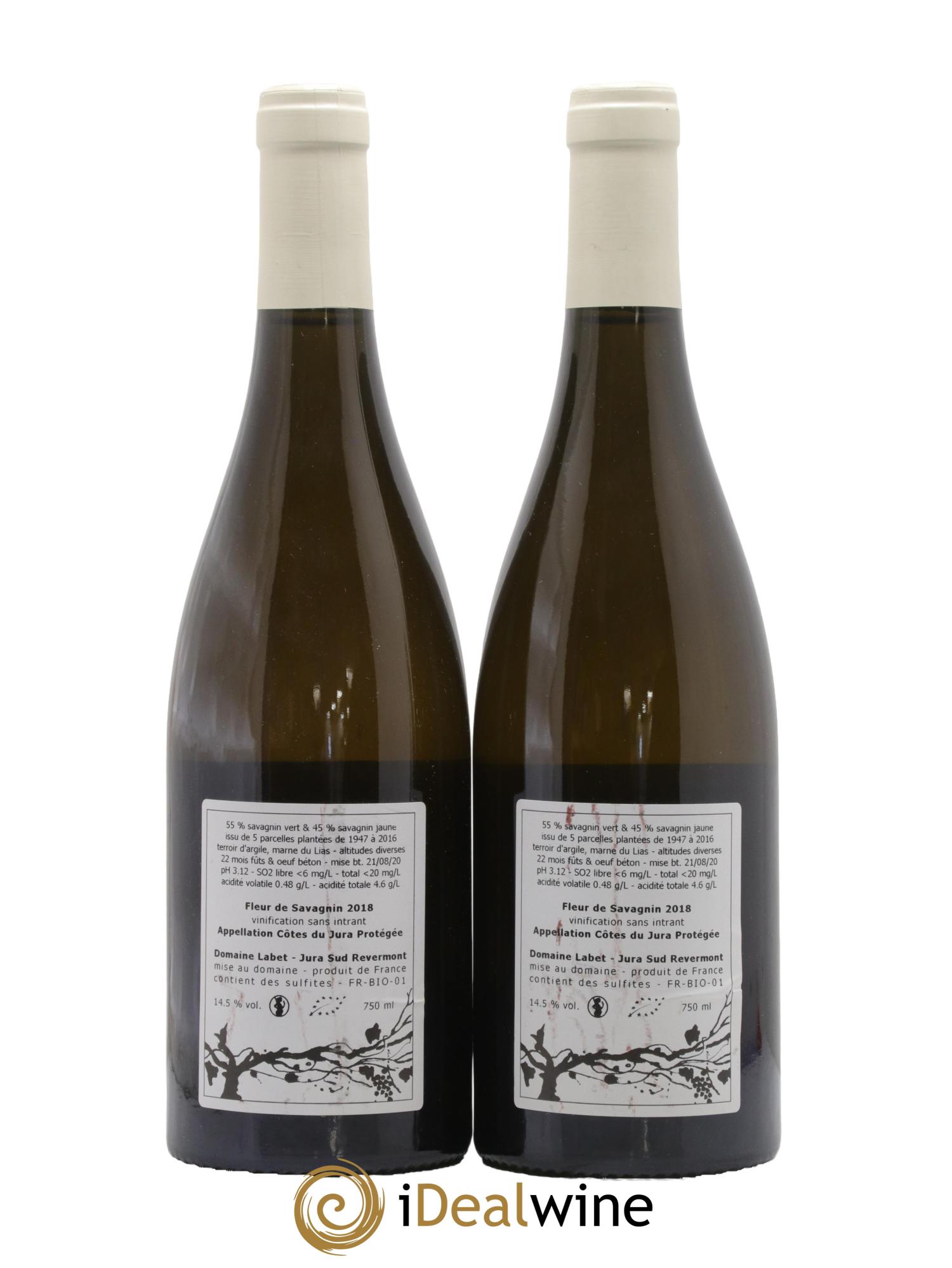 Côtes du Jura Fleur de Savagnin Romain - Julien  - Charline Labet 2018 - Lot of 2 bottles - 1