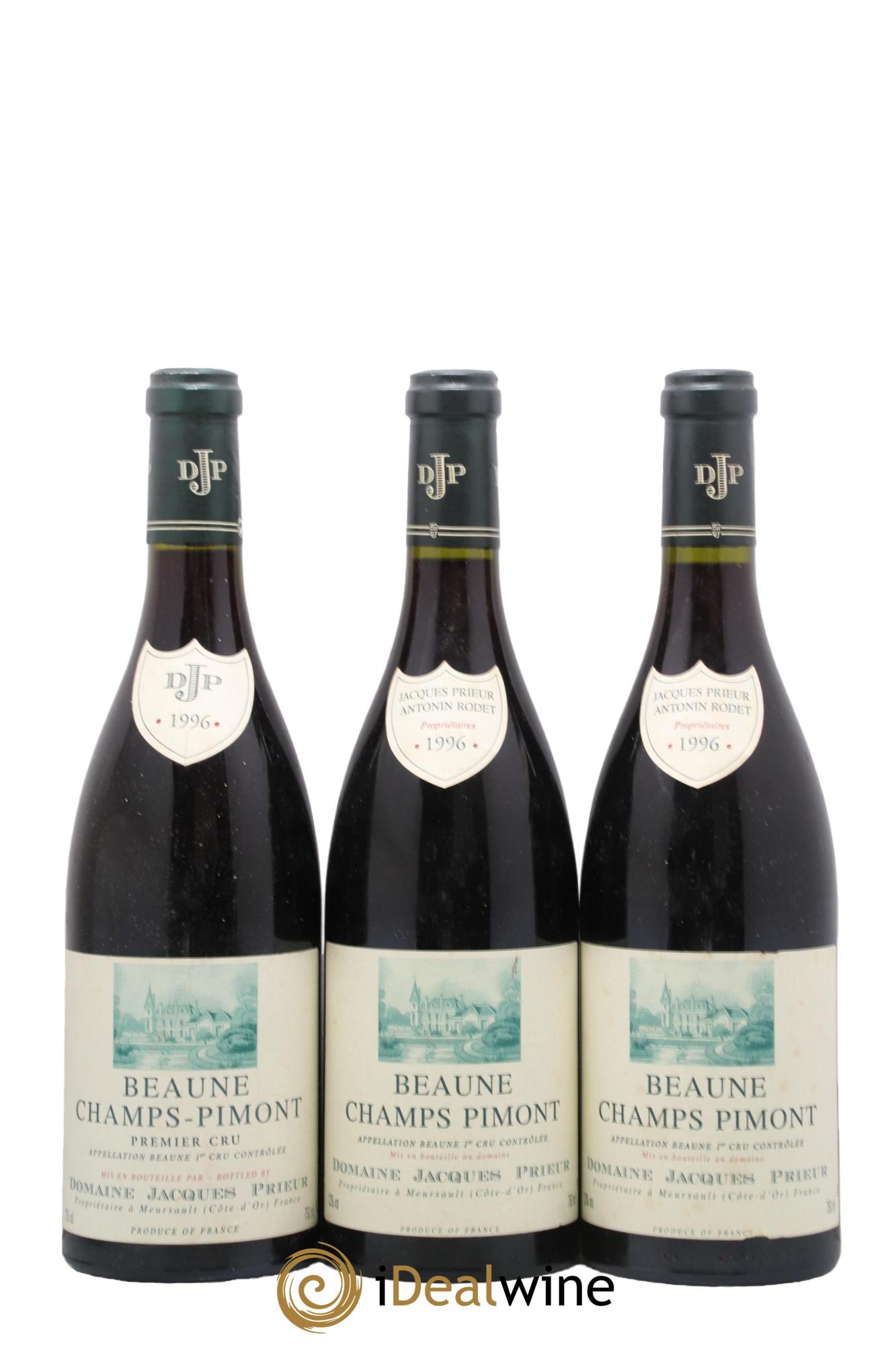 Beaune 1er Cru Champs-Pimont Jacques Prieur (Domaine) 1996 - Lot de 3 bouteilles - 0