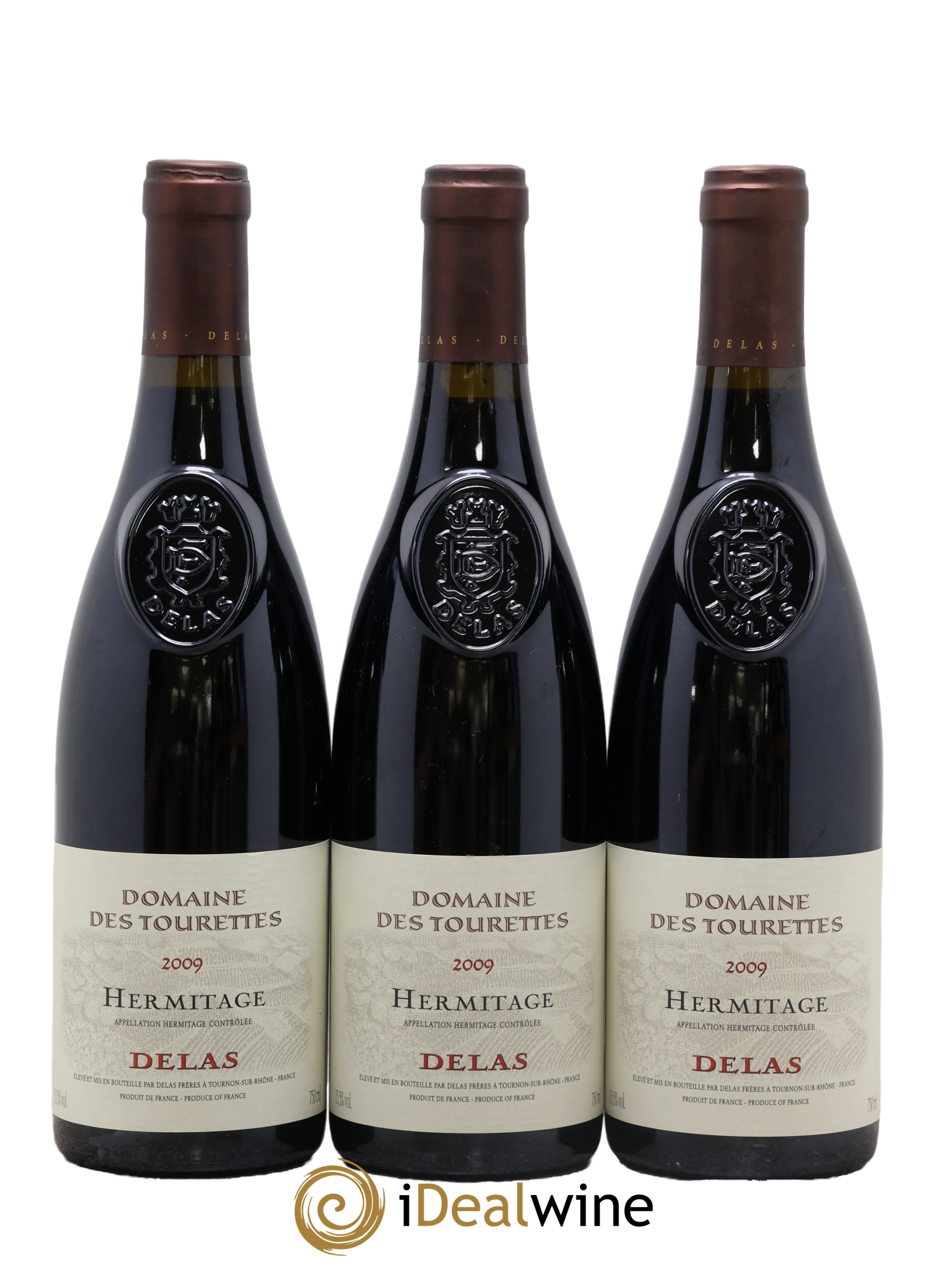 Hermitage Domaine des Tourettes Delas Frères 2009 - Lot de 3 bouteilles - 0