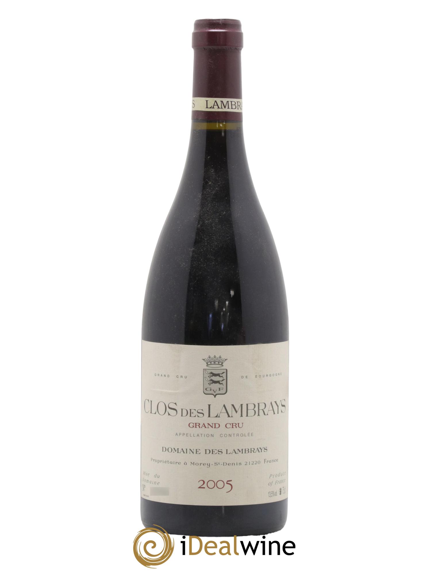 Clos des Lambrays Grand Cru Domaine des Lambrays 2005 - Lot de 1 bouteille - 0