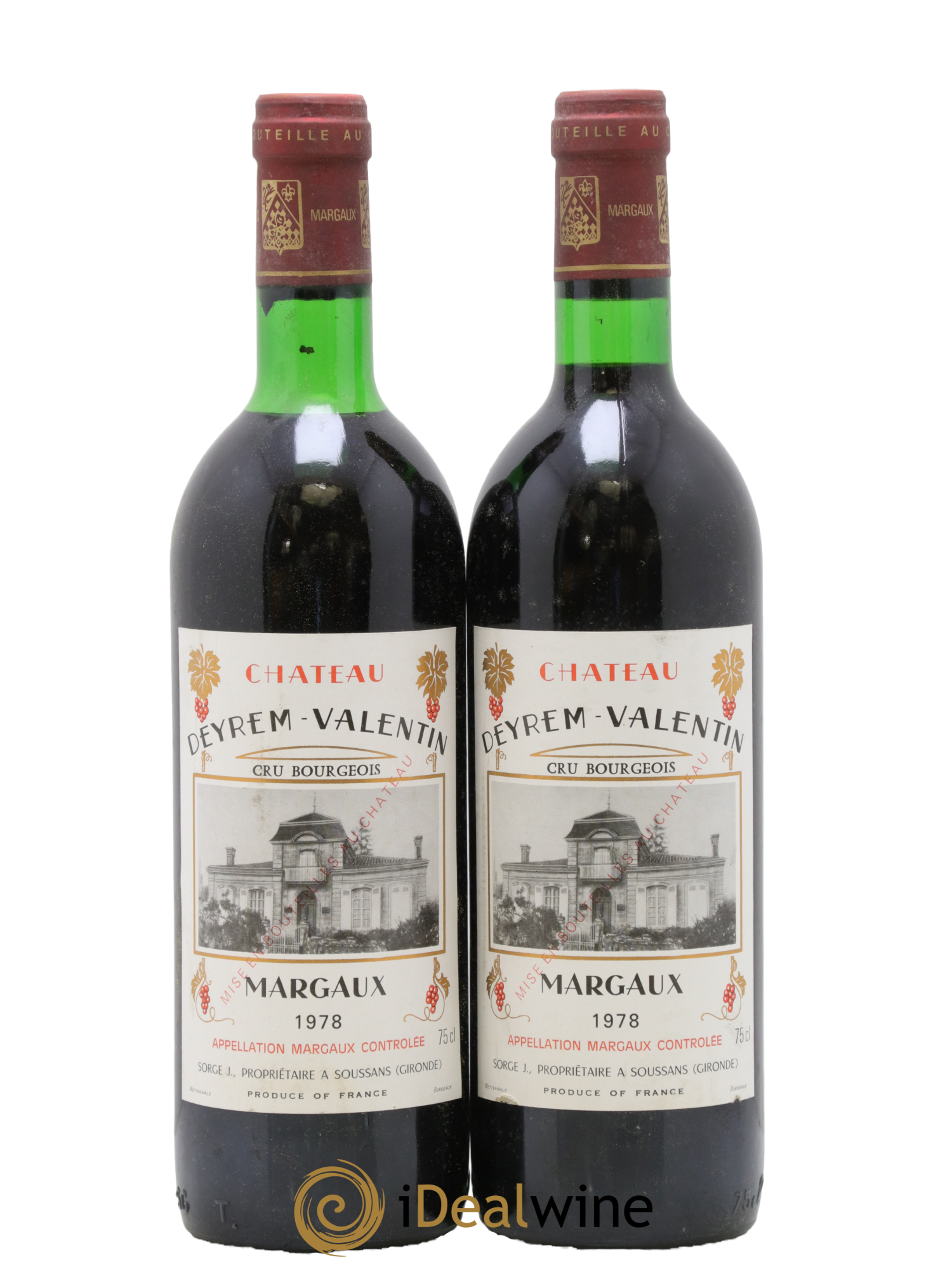 Château Deyrem Valentin Cru Bourgeois 1978 - Lot of 2 bottles - 0
