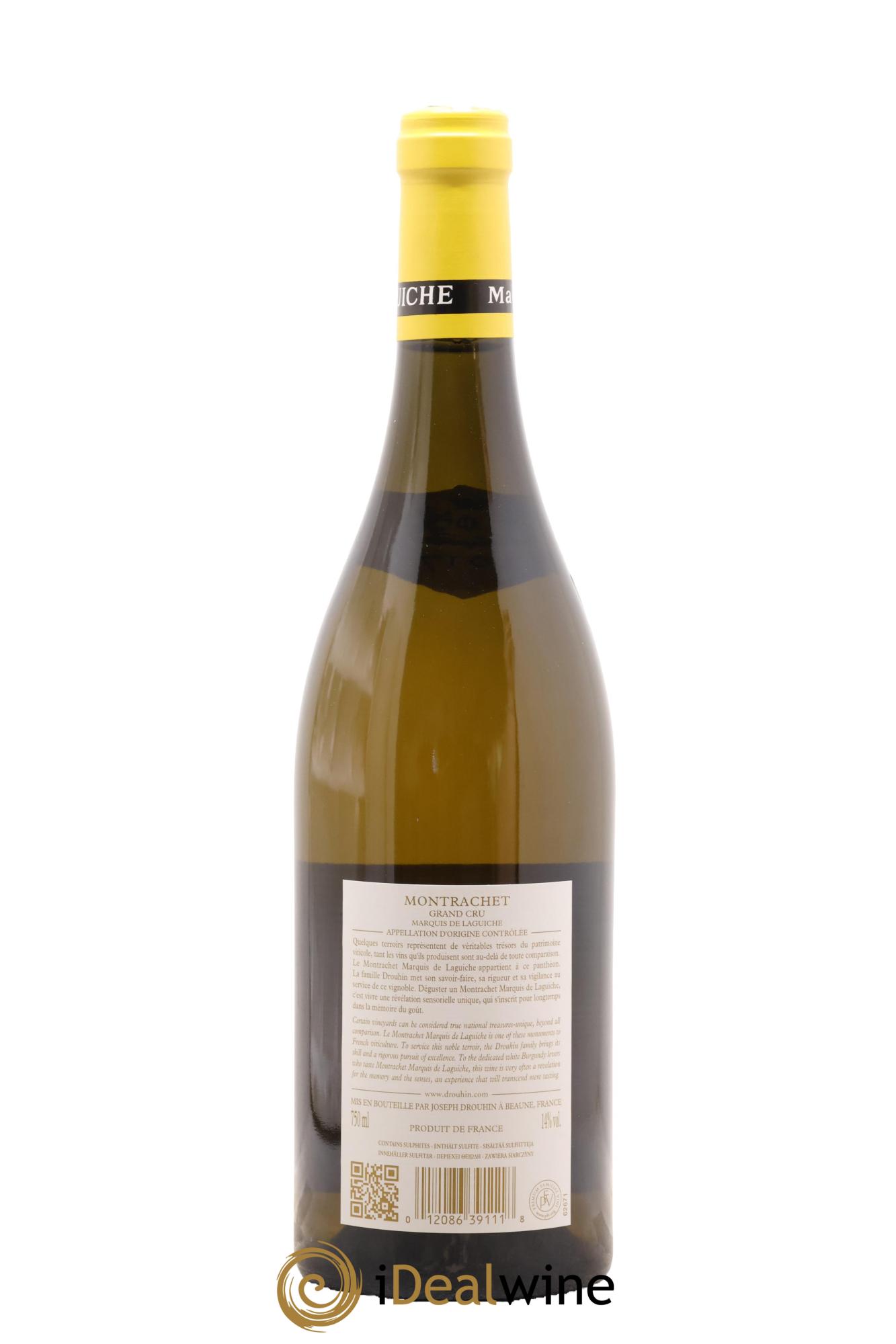 Montrachet Grand Cru Marquis de Laguiche Joseph Drouhin 2017 - Lot de 1 bouteille - 1