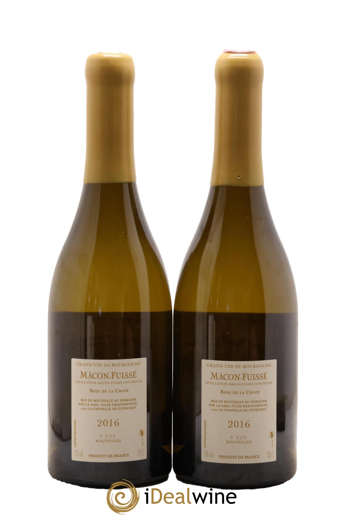Mâcon-Fuissé Bois de la Croix Jules Desjourneys 2016 - Posten von 2 Flaschen - 1