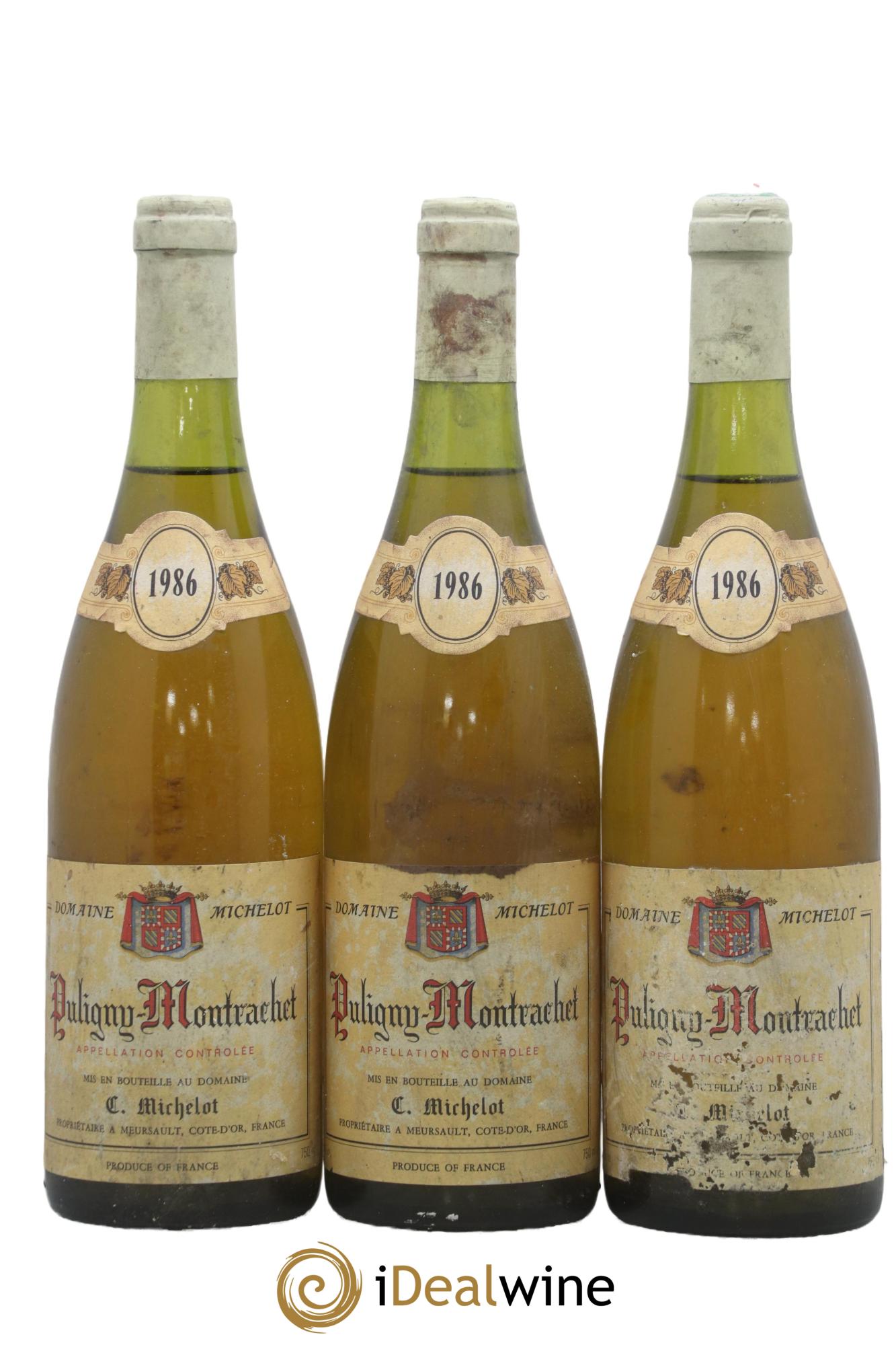 Puligny-Montrachet Domaine Michelot 1986 - Lot de 3 bouteilles - 0
