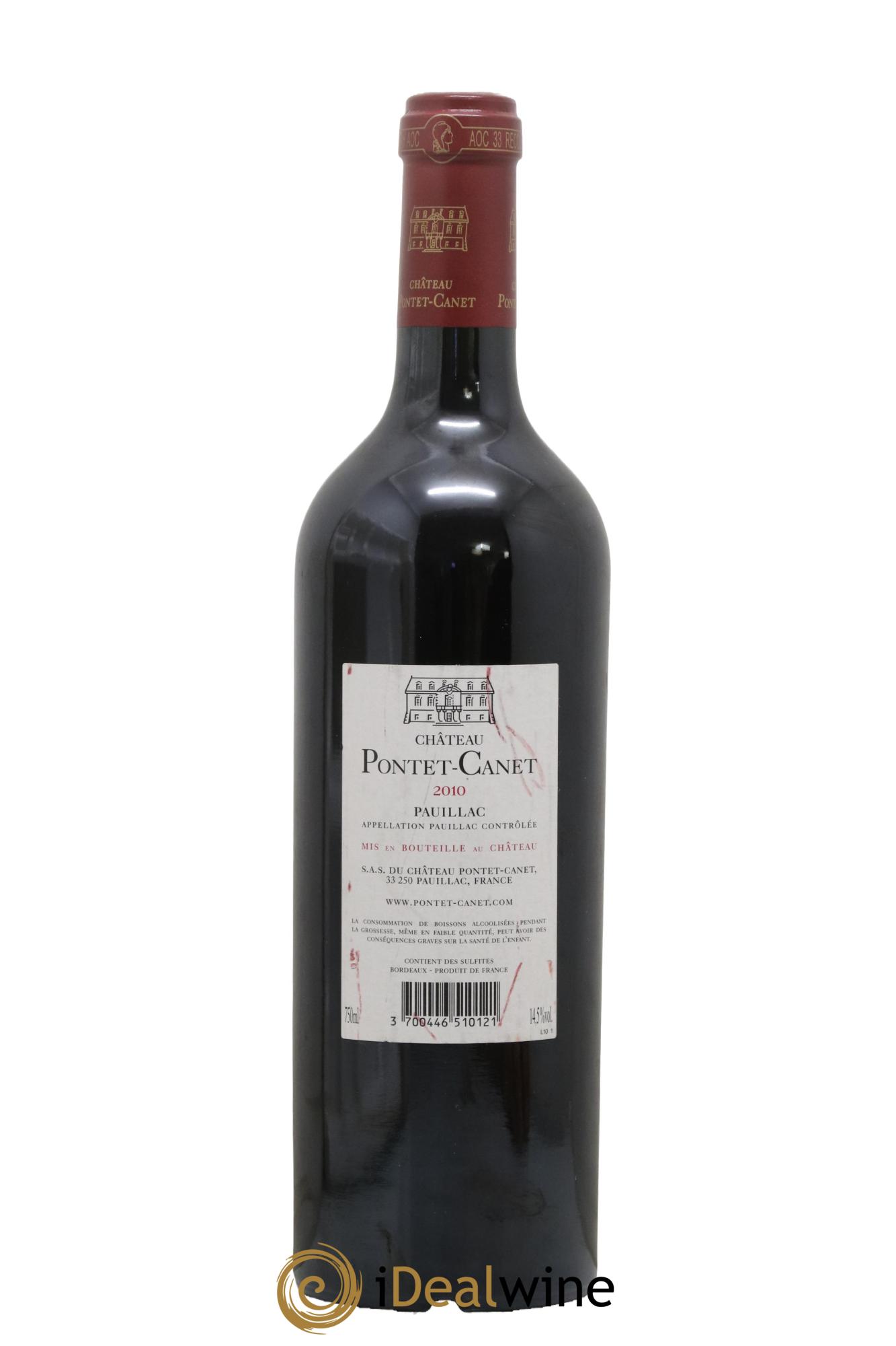 Château Pontet Canet 5ème Grand Cru Classé 2010 - Lot of 1 bottle - 1