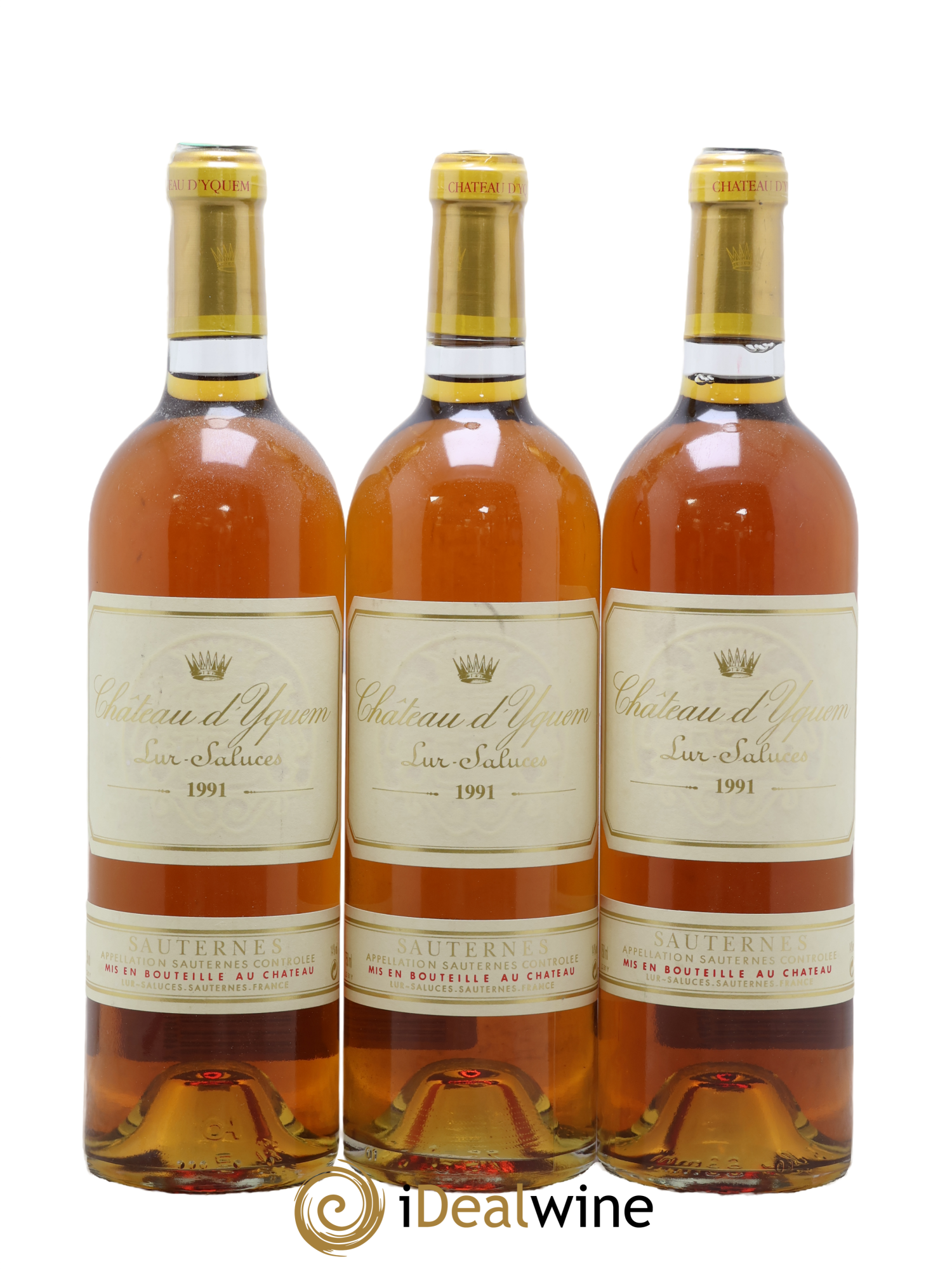 Château d' Yquem 1er Cru Classé Supérieur 1991 - Lot of 3 bottles - 0