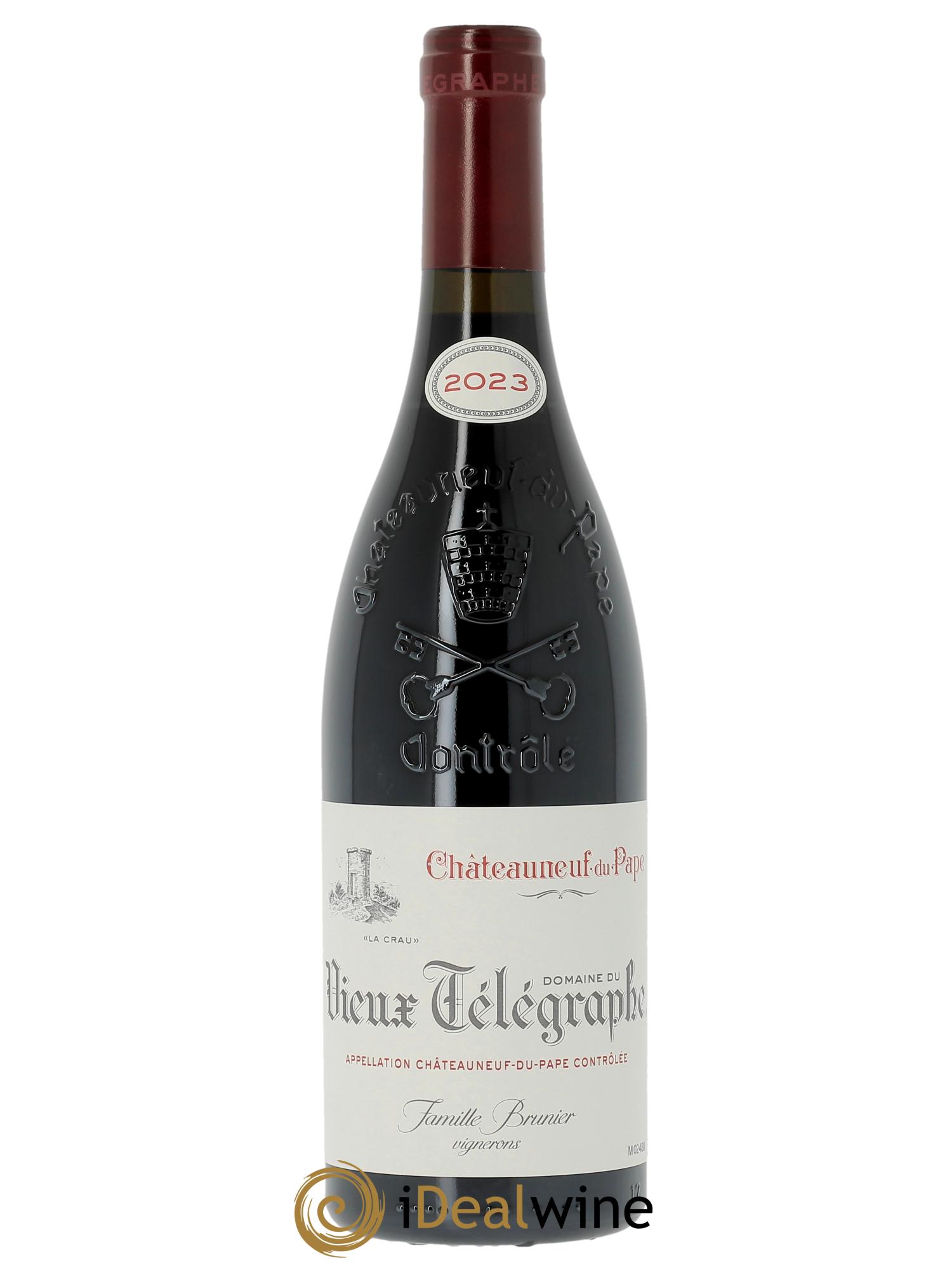 Châteauneuf-du-Pape Vieux Télégraphe (Domaine du) Vignobles Brunier  2023 - Posten von 1 Flasche - 0