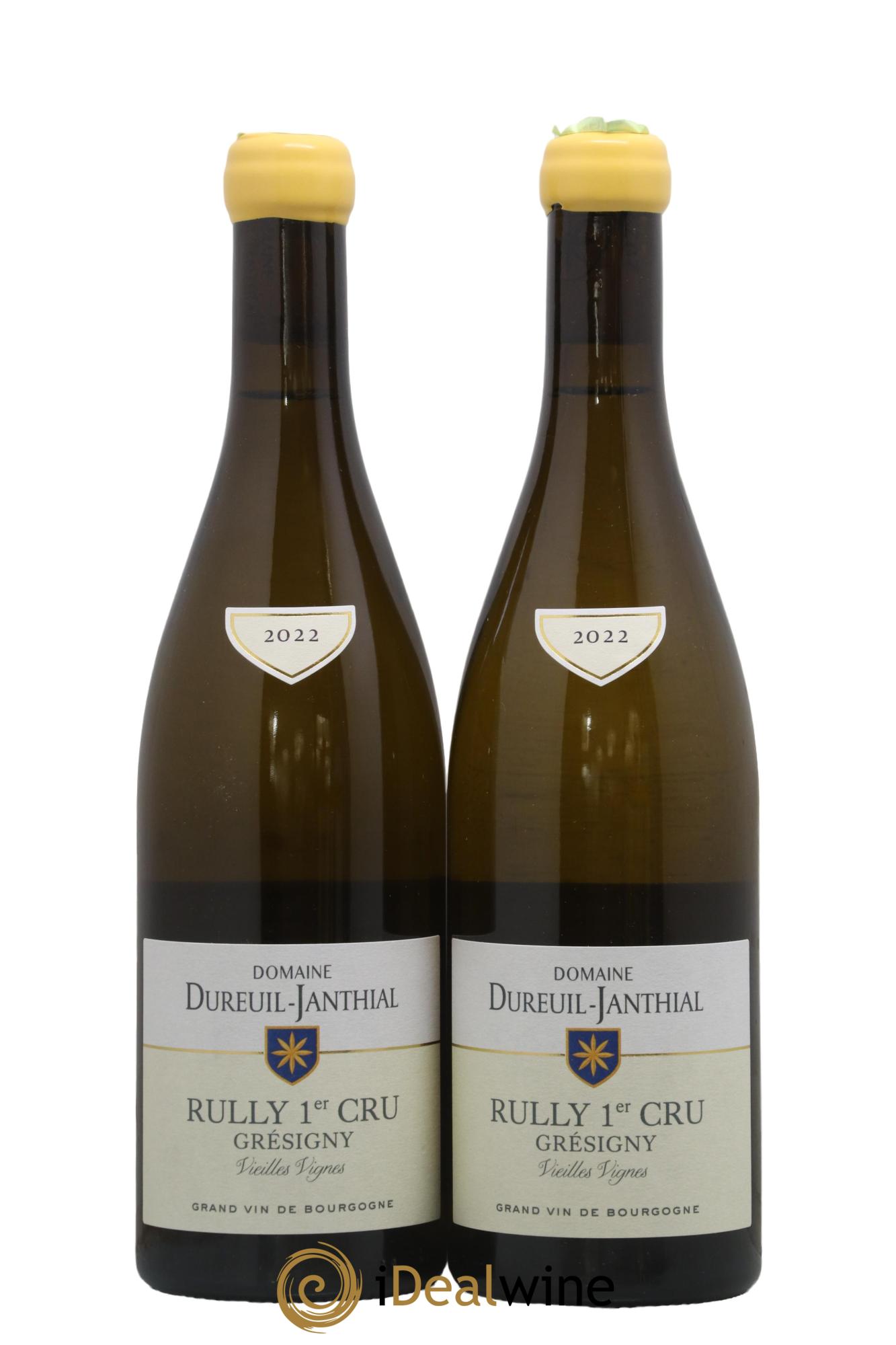 Rully 1er Cru Grésigny Vieilles Vignes Vincent Dureuil-Janthial 2022 - Lot de 2 bouteilles - 0