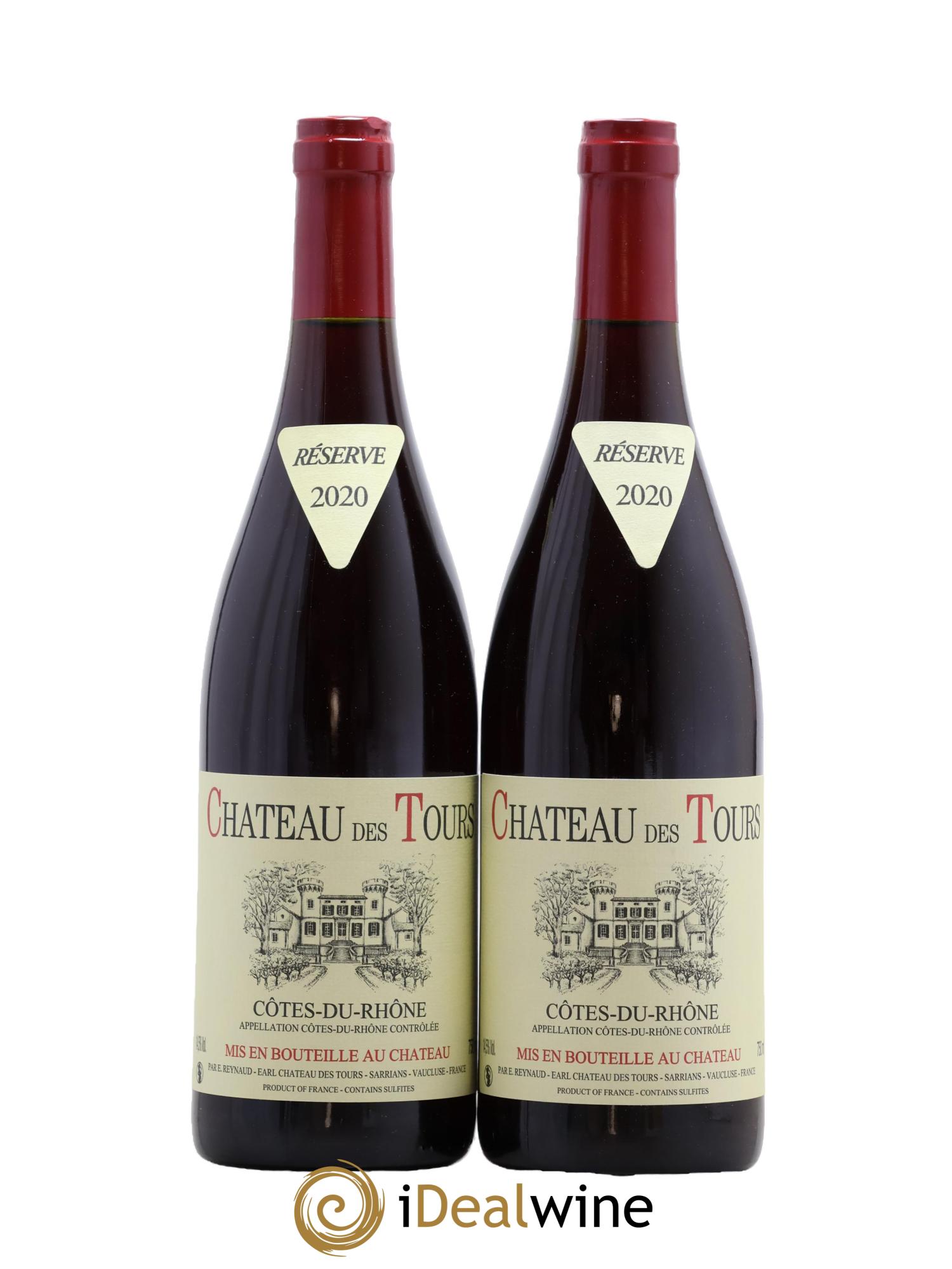 Côtes-du-Rhône Château des Tours Emmanuel Reynaud 2020 - Lot de 2 bouteilles - 0