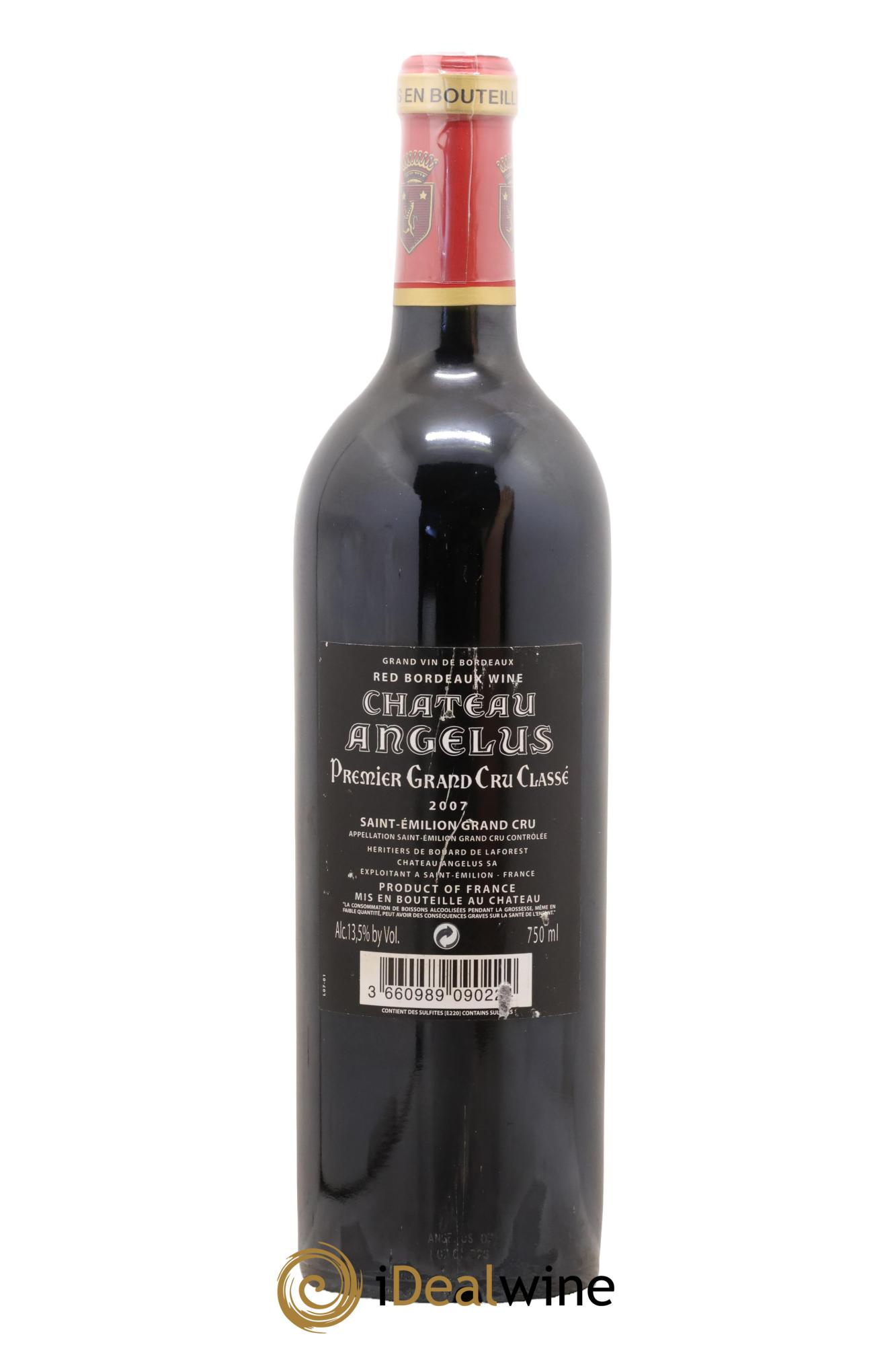 Château Angélus 1er Grand Cru Classé A 2007 - Lot de 1 bouteille - 1