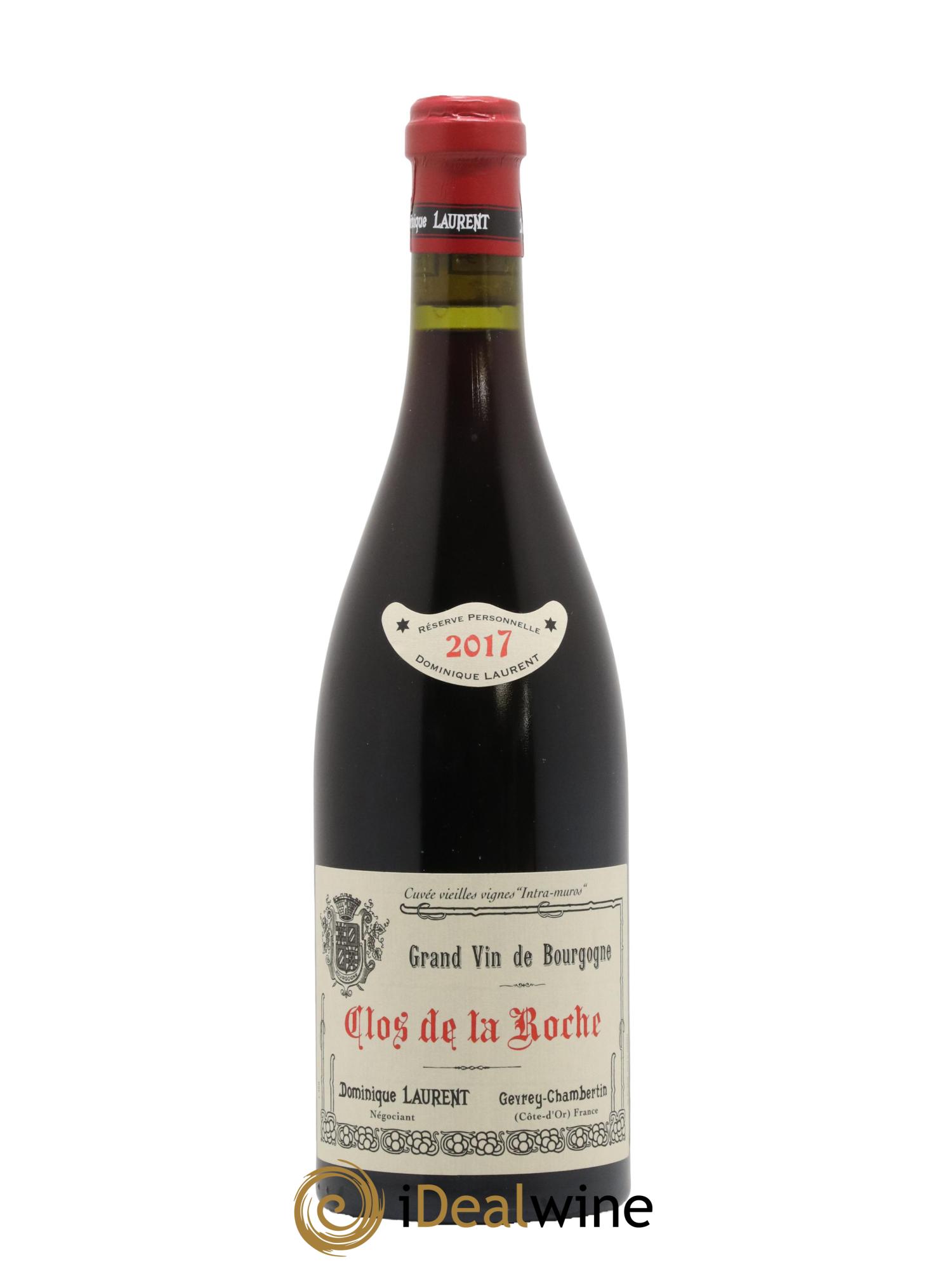 Clos de la Roche Grand Cru Vieilles vignes Intra-muros Dominique Laurent 2017 - Lot de 1 bouteille - 0