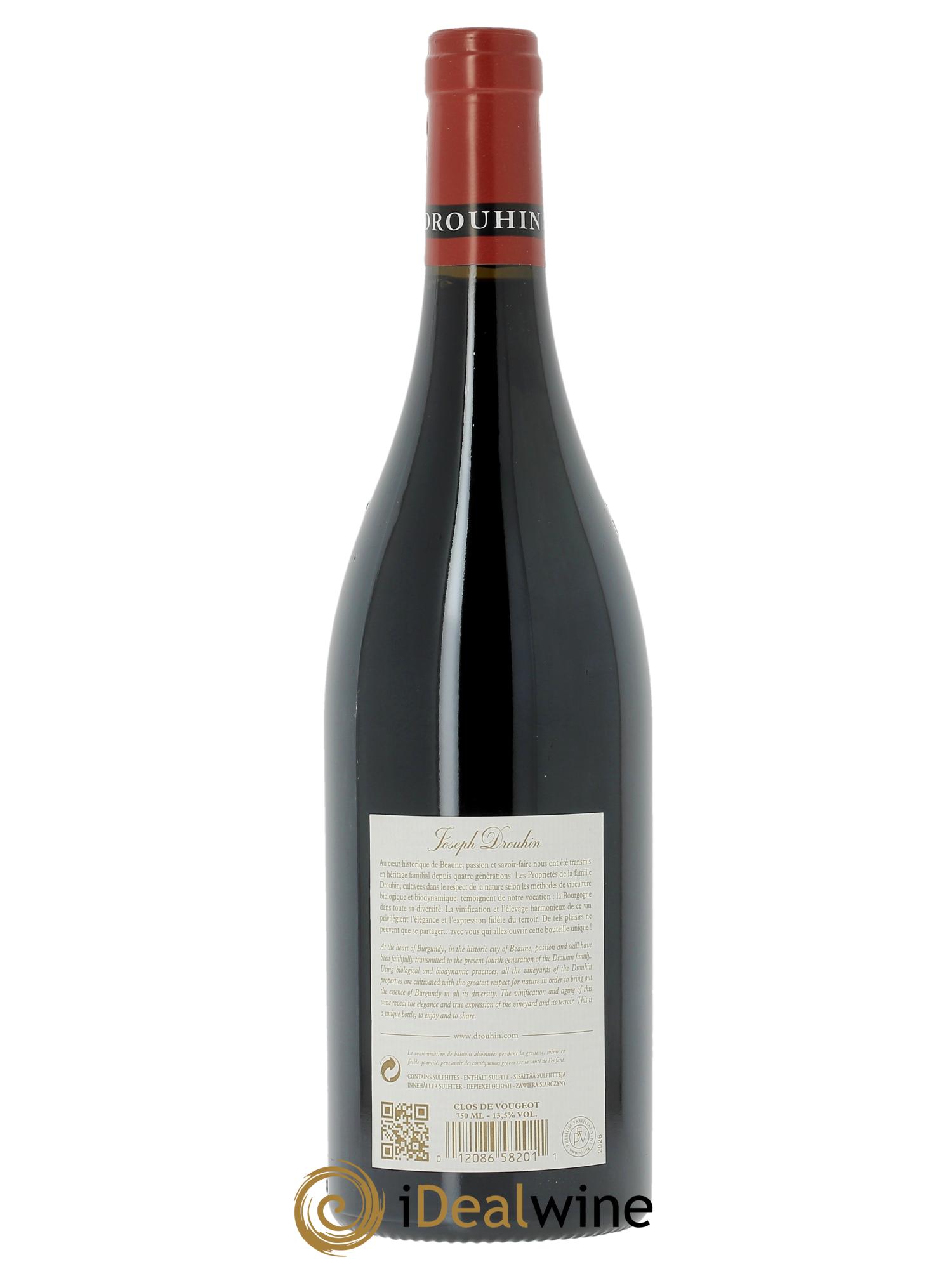 Clos de Vougeot Grand Cru Joseph Drouhin  2018 - Posten von 1 Flasche - 1