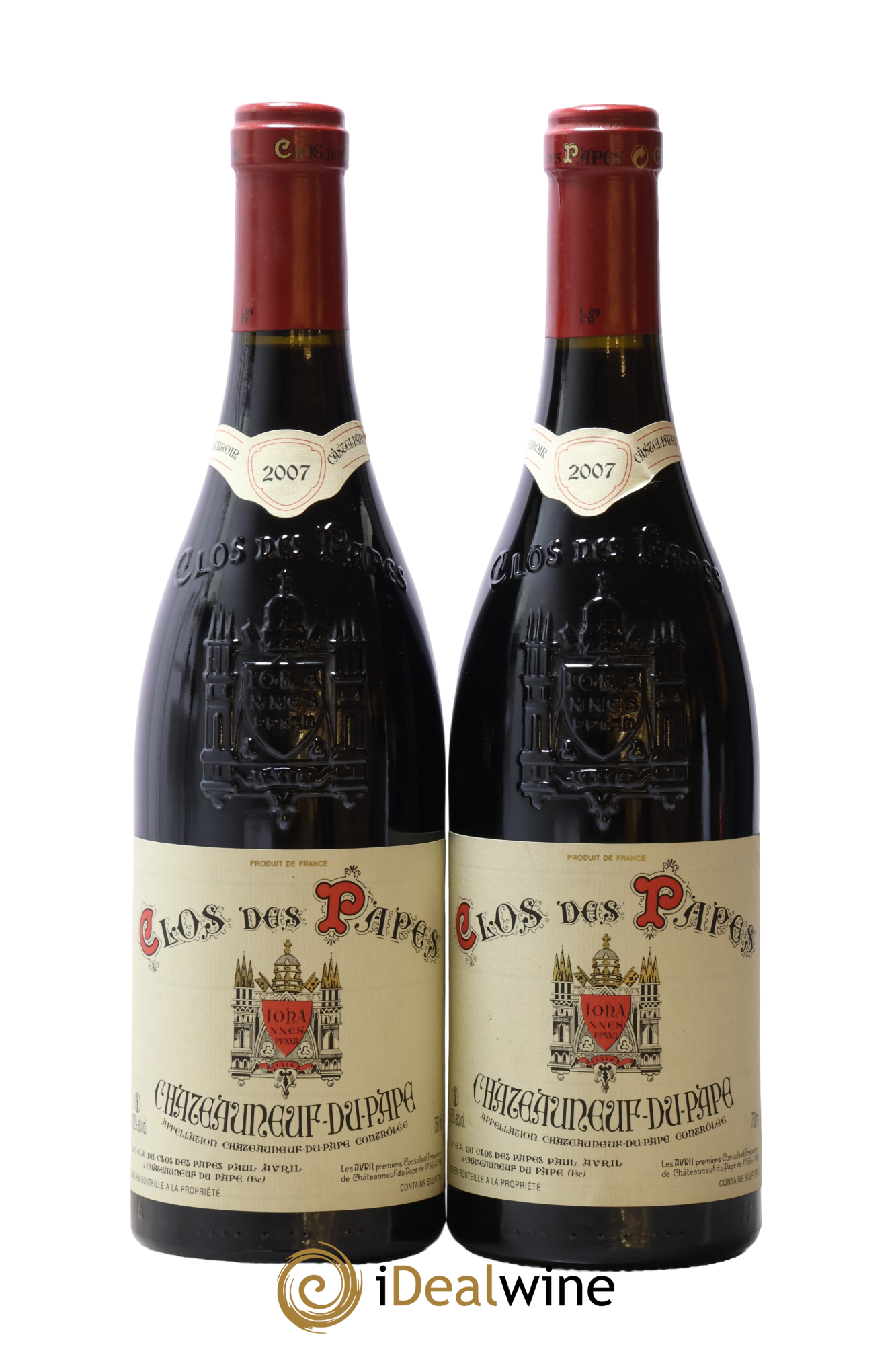 Châteauneuf-du-Pape Clos des Papes - Paul Avril 2007 - Lot de 2 bouteilles - 0