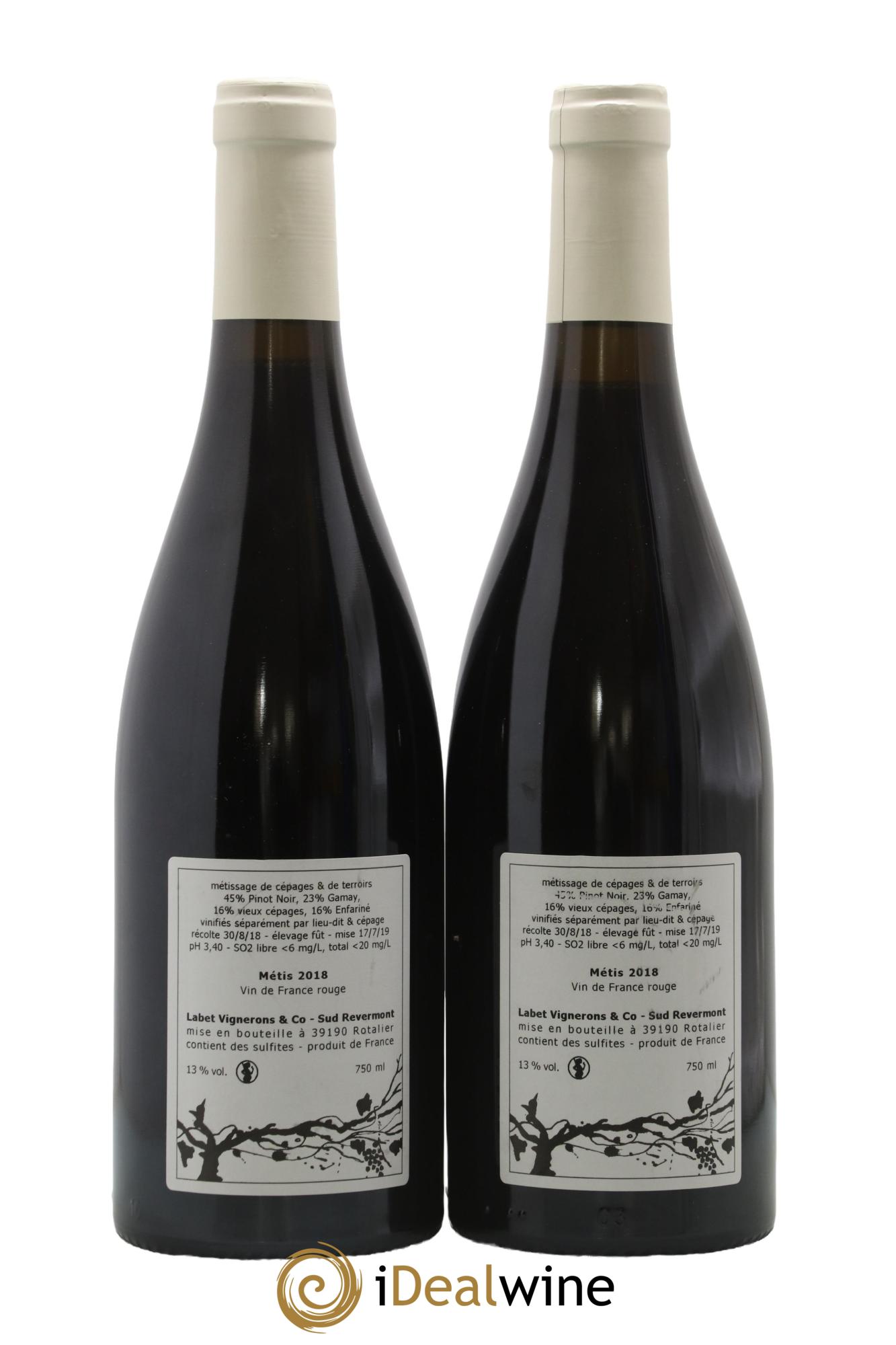 Vin de France Métis Romain - Julien  - Charline Labet 2018 - Lot de 2 bouteilles - 1