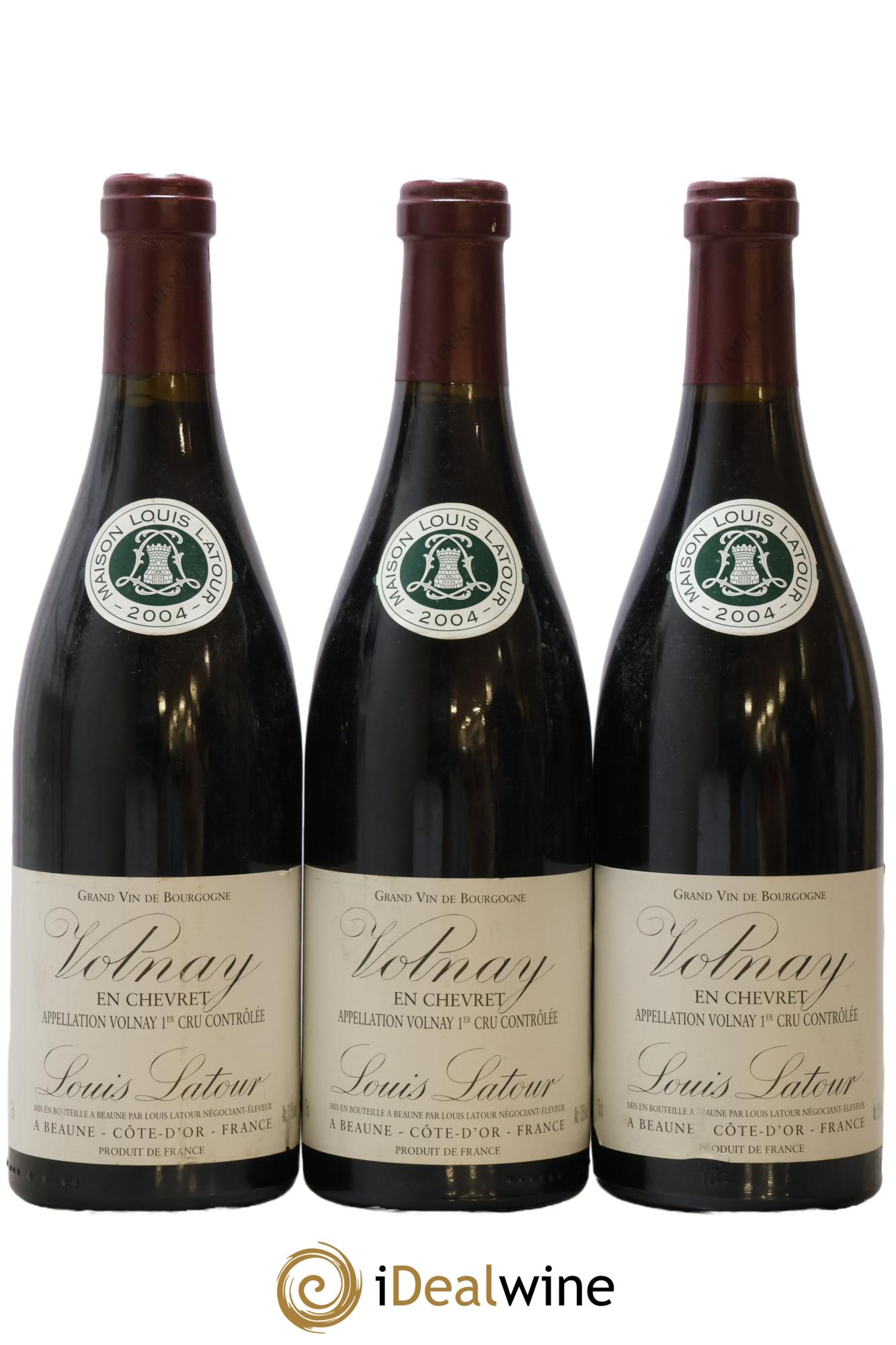 Volnay 1er Cru En Chevret Louis Latour 2004 - Lot de 3 bouteilles - 0