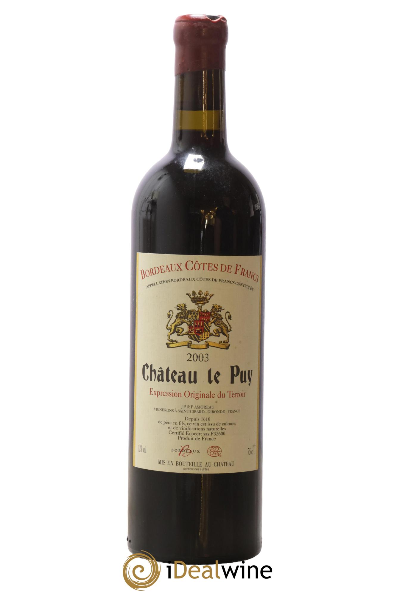 Château Le Puy 2003 - Lot of 1 bottle - 0