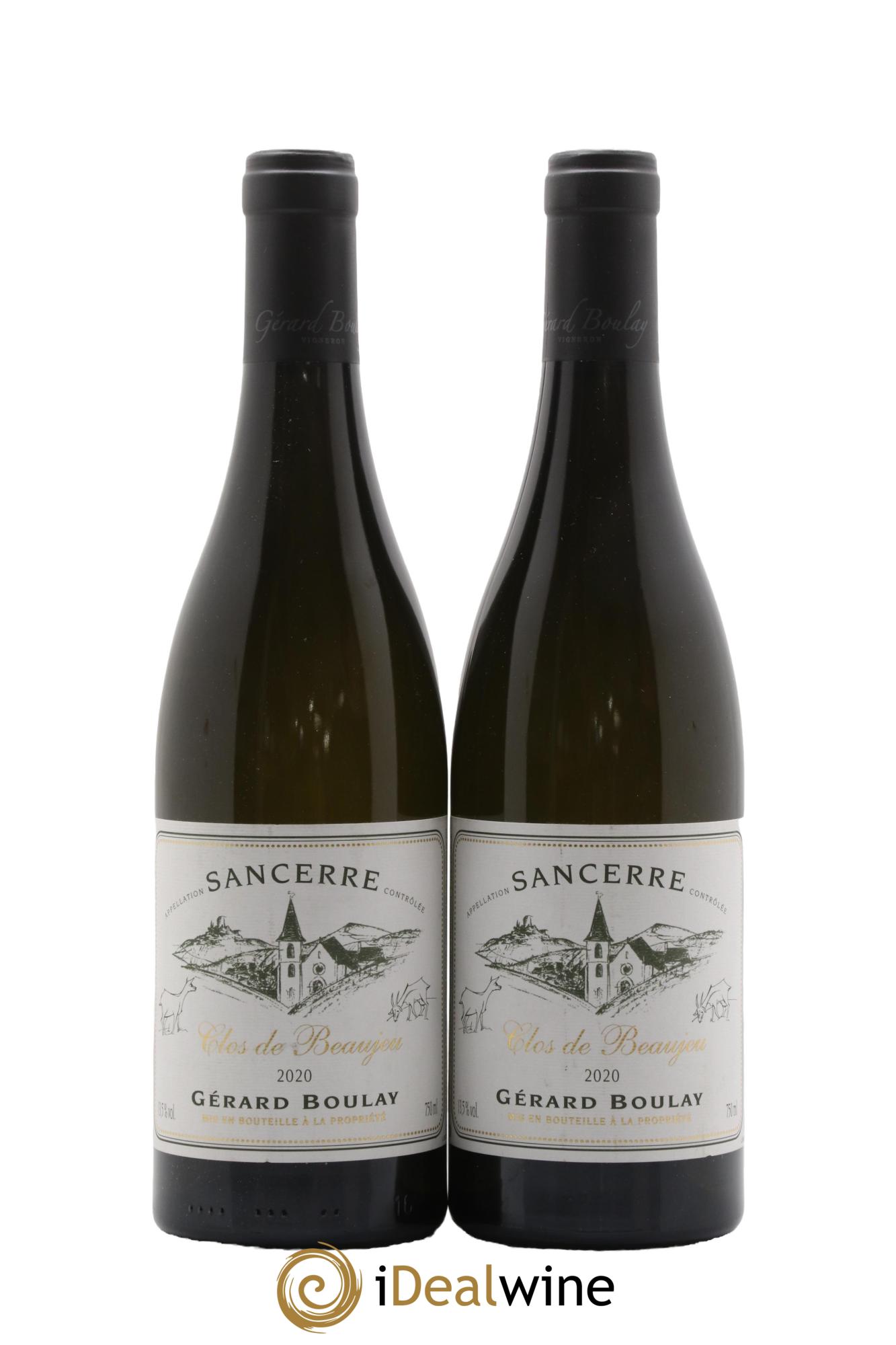 Sancerre Clos de Beaujeu Gérard Boulay 2020 - Lotto di 2 bottiglie - 0