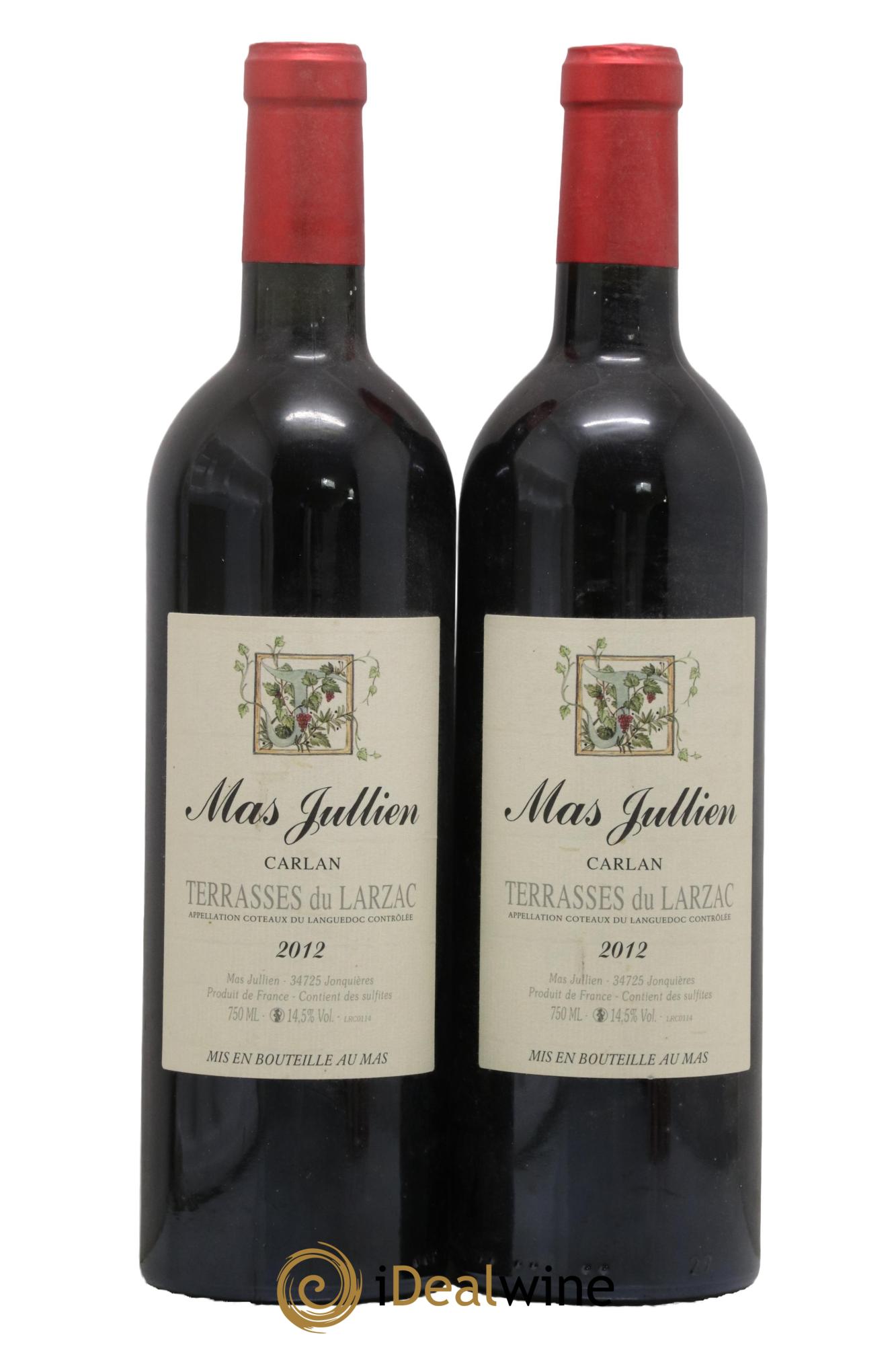 Terrasses du Larzac Mas Jullien Carlan Olivier Jullien 2012 - Lot de 2 bouteilles - 0