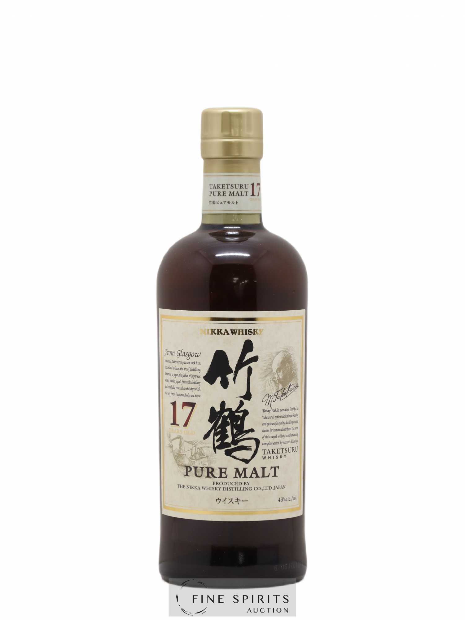 Taketsuru 17 years Of. Pure Malt Nikka Whisky - Lot de 1 bouteille - 1