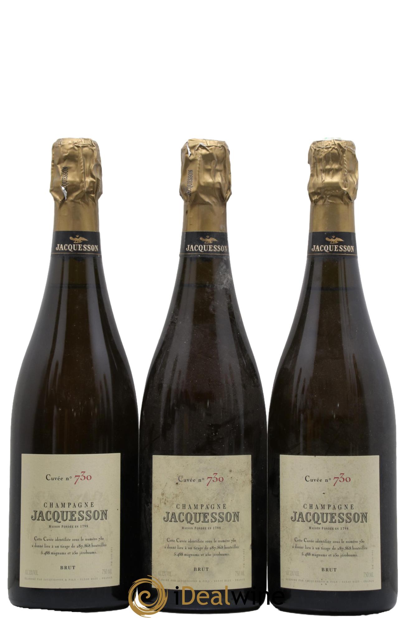 Champagne Jacquesson 730 - Lot de 3 bouteilles - 0
