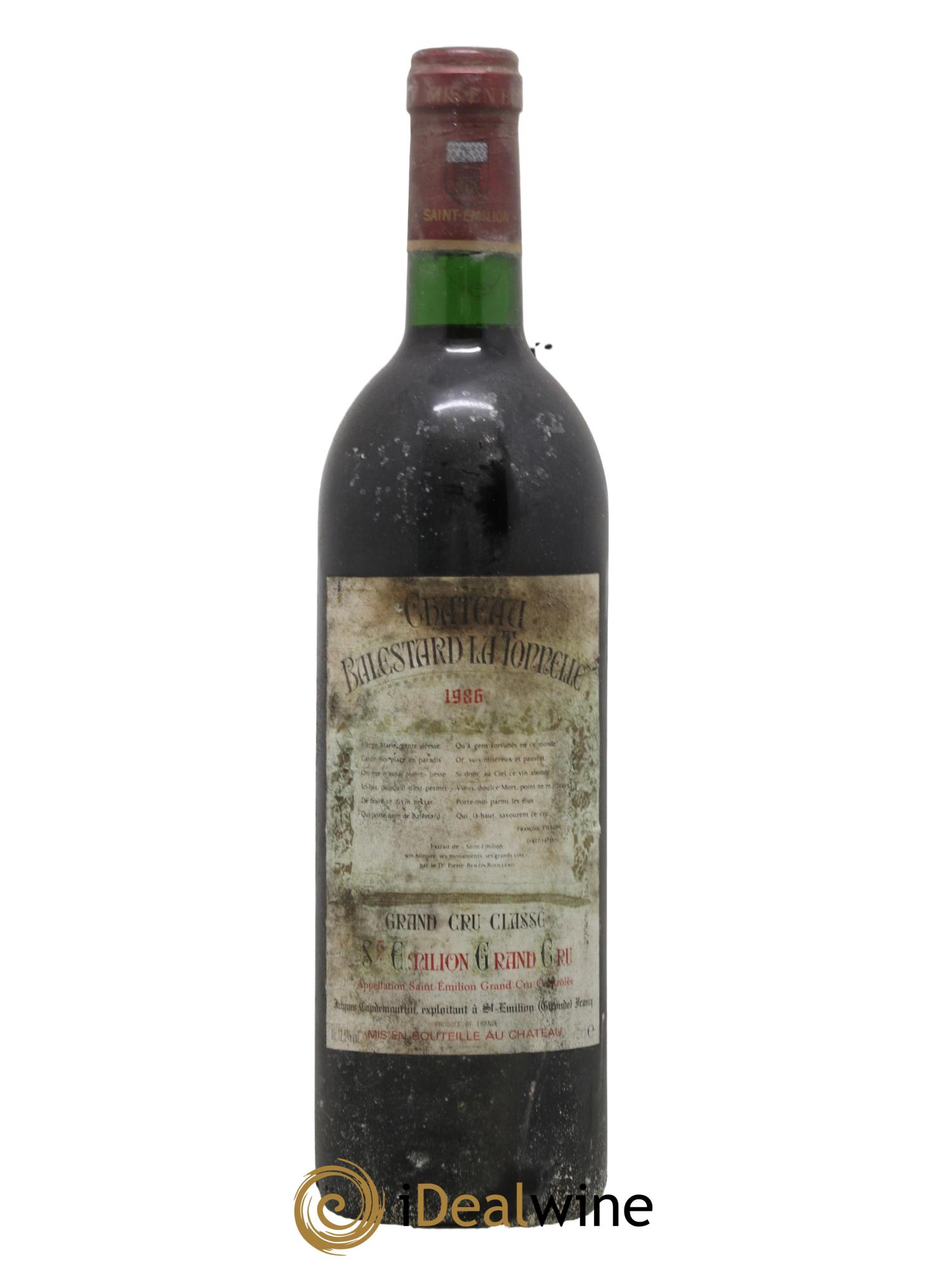 Château Balestard la Tonnelle Grand Cru Classé 1986 - Lot de 1 bouteille - 0