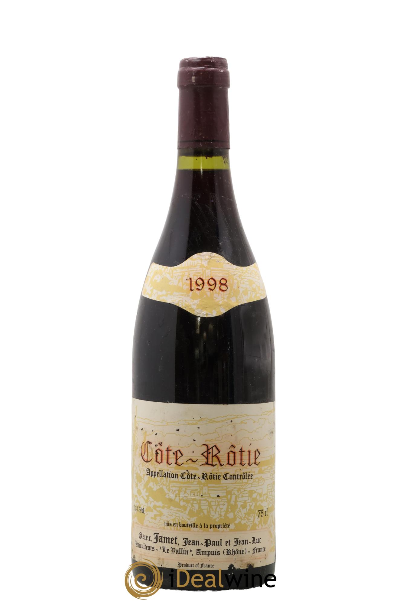 Côte-Rôtie Jamet (Domaine) 1998 - Lot de 1 bouteille - 0