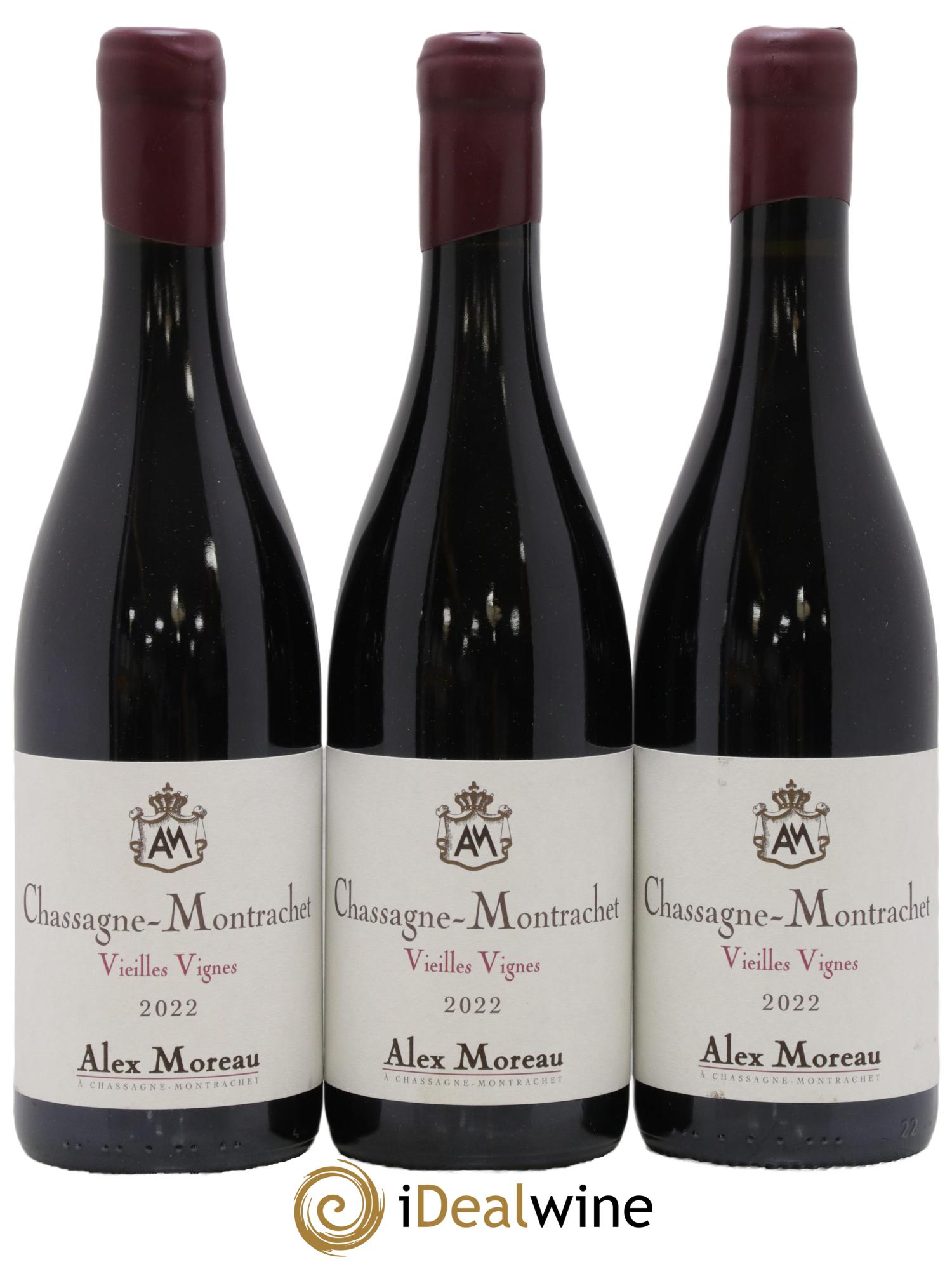Chassagne-Montrachet Vieilles Vignes Alex Moreau 2022 - Lot de 3 bouteilles - 0