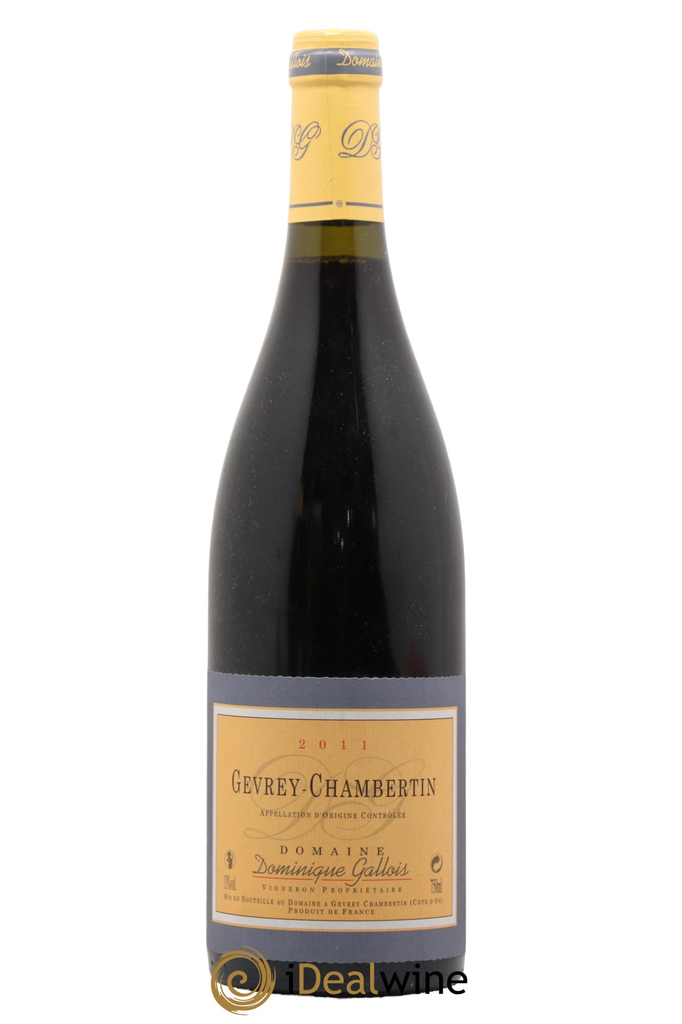 Gevrey-Chambertin Domaine Dominique Gallois 2011 - Lot de 1 bouteille - 0