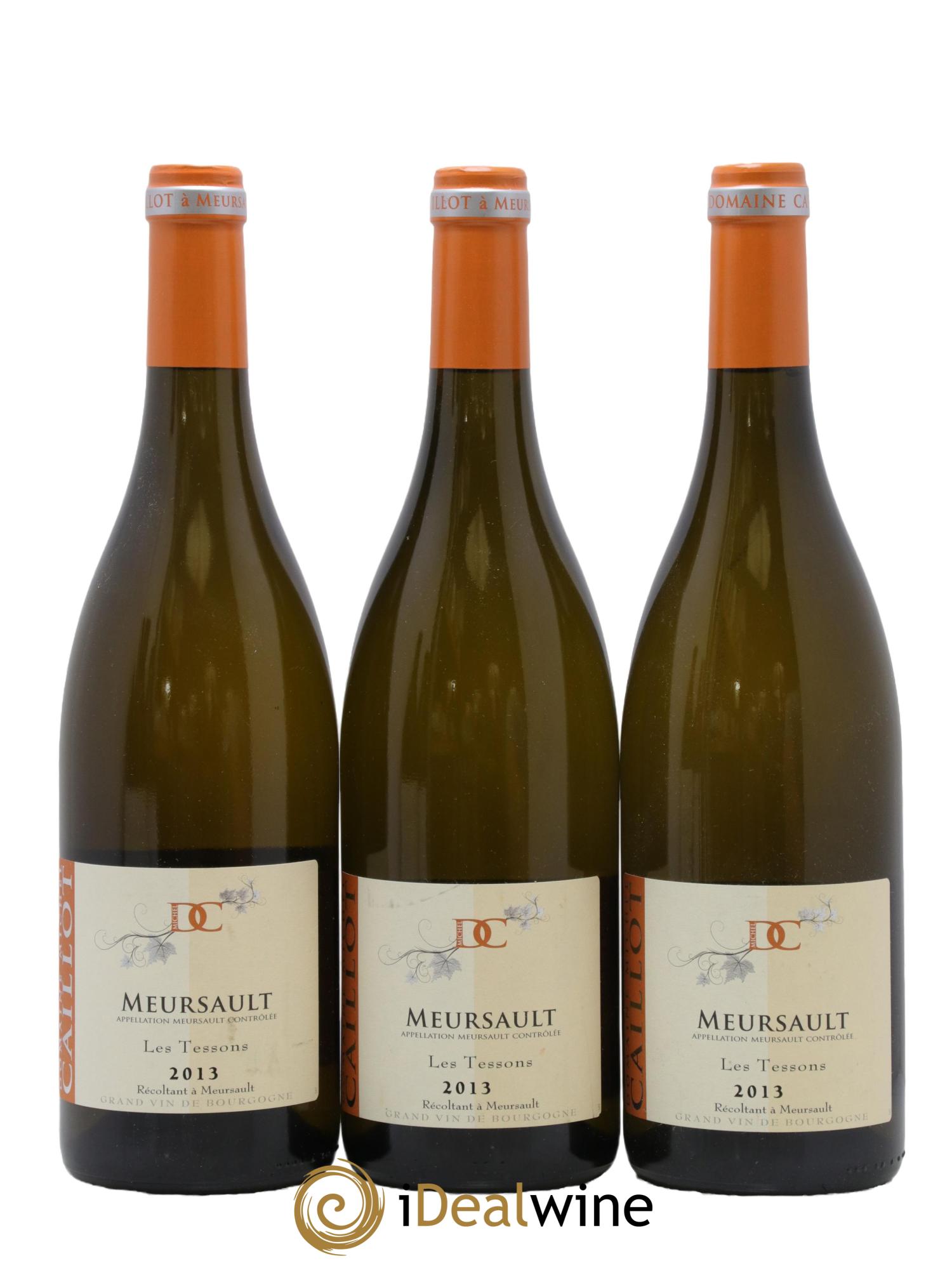 Meursault Les Tessons Caillot 2013 - Lot de 3 bouteilles - 0