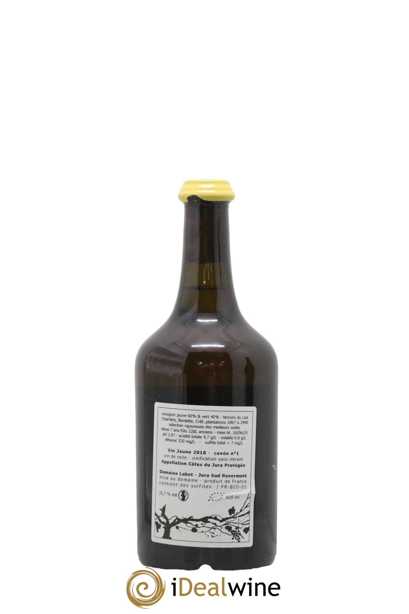 Côtes du Jura Côtes du Jura Vin Jaune Cuvée N°1 Labet (Domaine) 2018 - Lot de 1 clavelin - 1