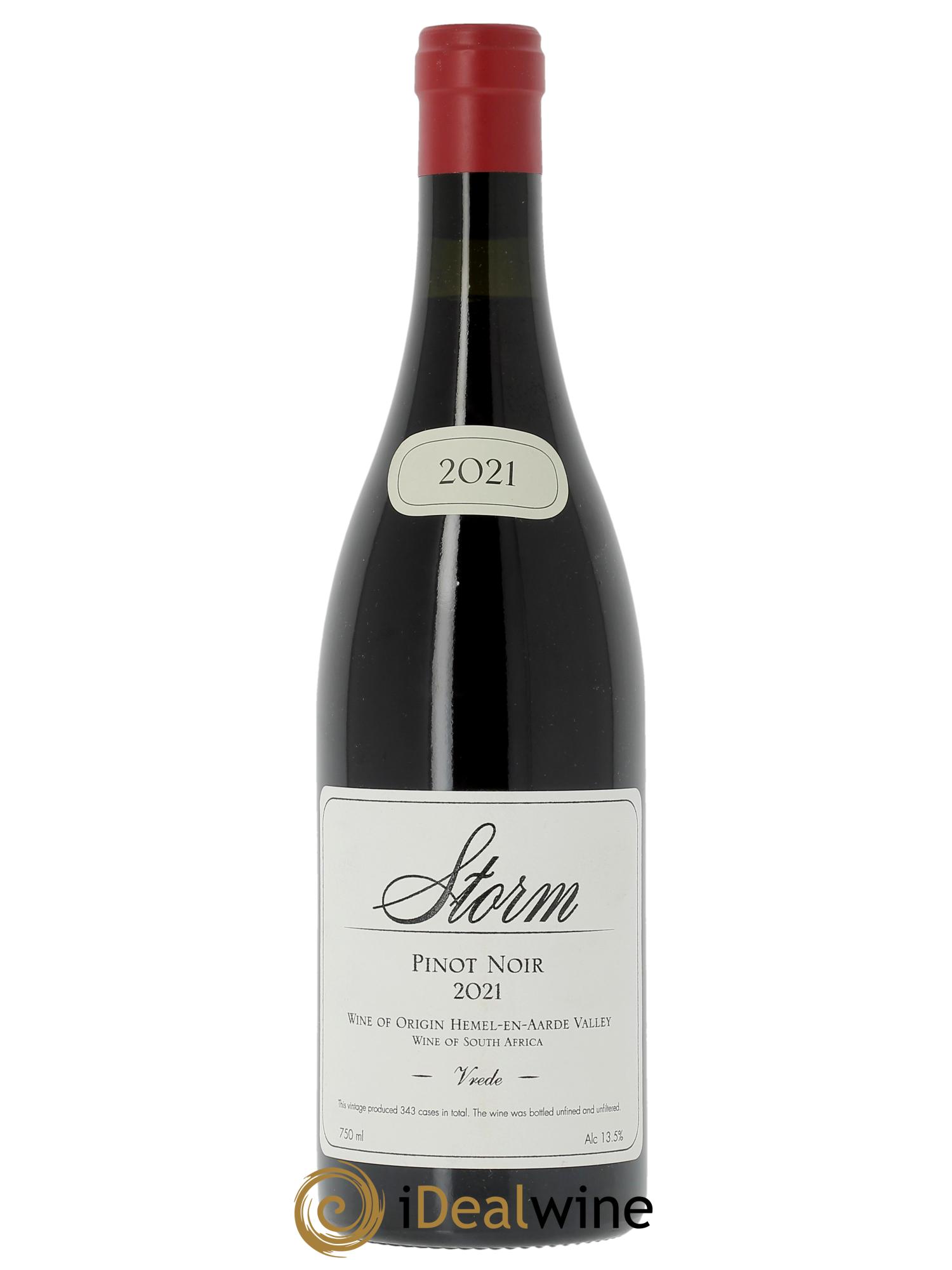 Hemel en Haarde Storm Wines Vrede Pinot Noir 2021 - Lot de 1 bouteille - 0