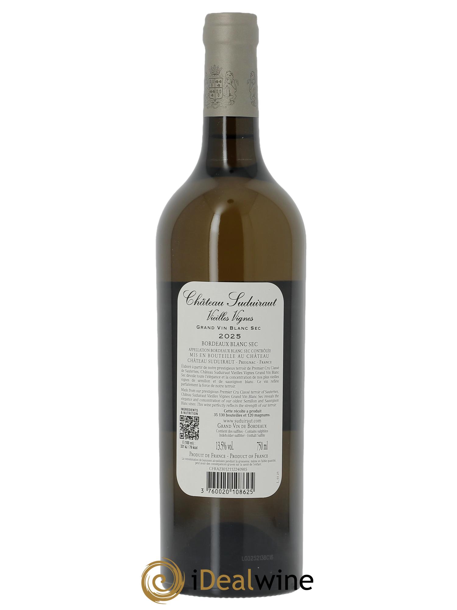 Château Suduiraut Vieilles Vignes (Cassetta in legno a partire da 6 bt) 2025 - Lotto di 1 bottiglia - 1