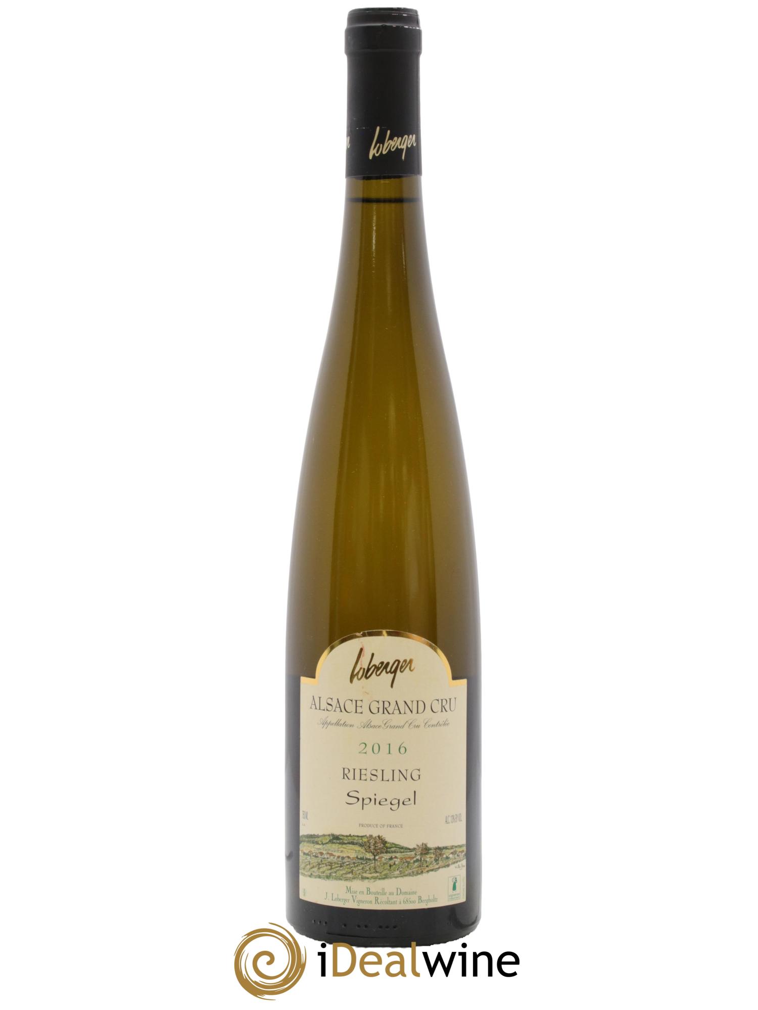 Alsace Riesling Spiegel Loberger 2016 - Lot de 1 bouteille - 0