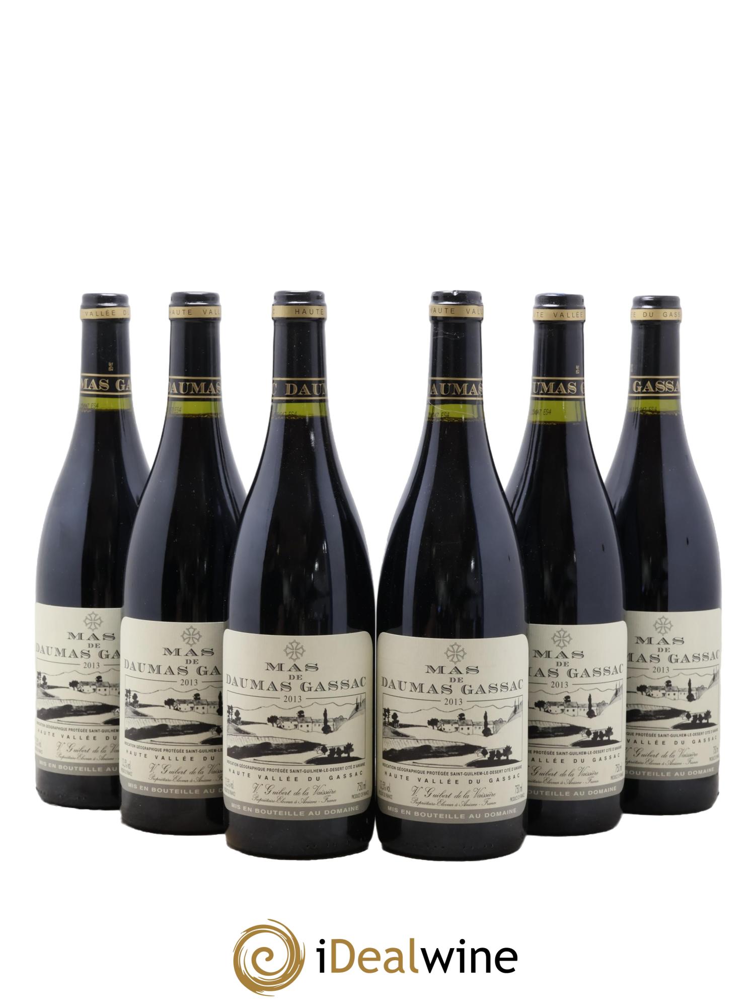 IGP St Guilhem-le-Désert - Cité d'Aniane Mas Daumas Gassac Famille Guibert de La Vaissière 2013 - Lotto di 6 bottiglie - 0