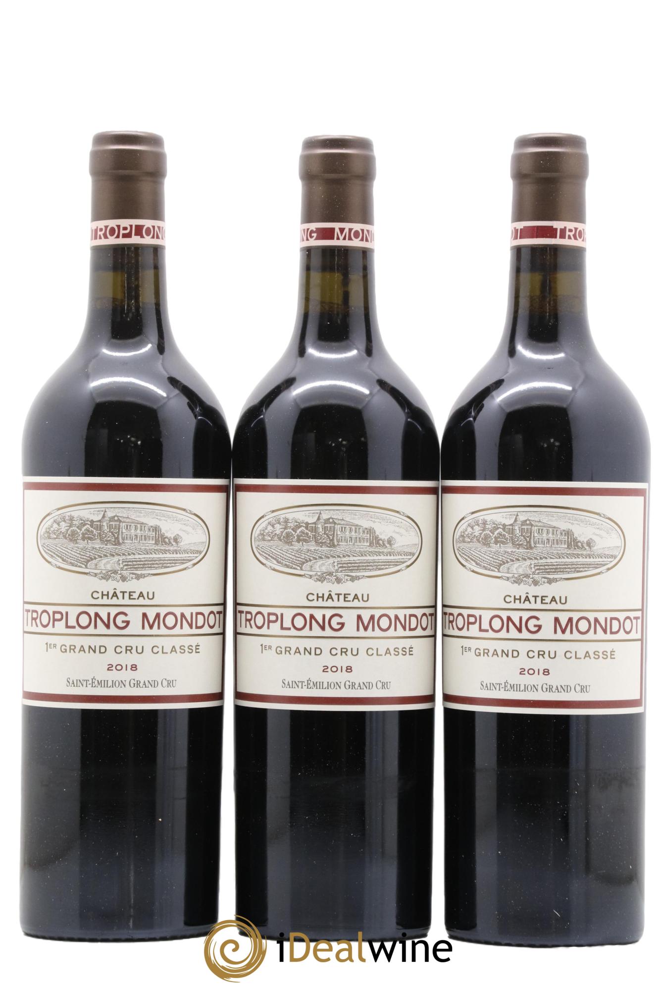 Château Troplong Mondot 1er Grand Cru Classé B 2018 - Posten von 3 Flaschen - 0