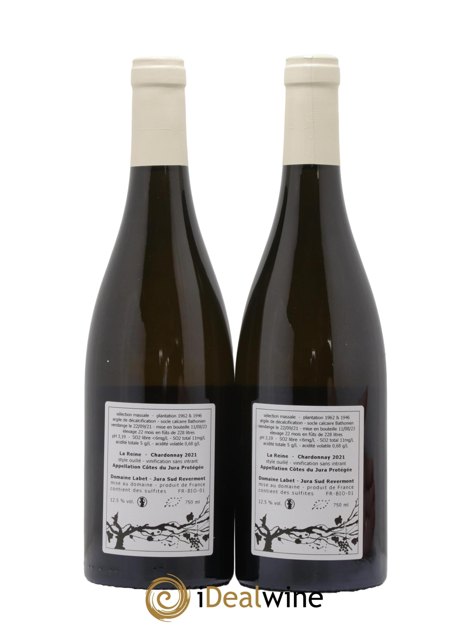 Côtes du Jura Chardonnay La Reine Romain - Julien  - Charline Labet 2021 - Lot de 2 bouteilles - 1