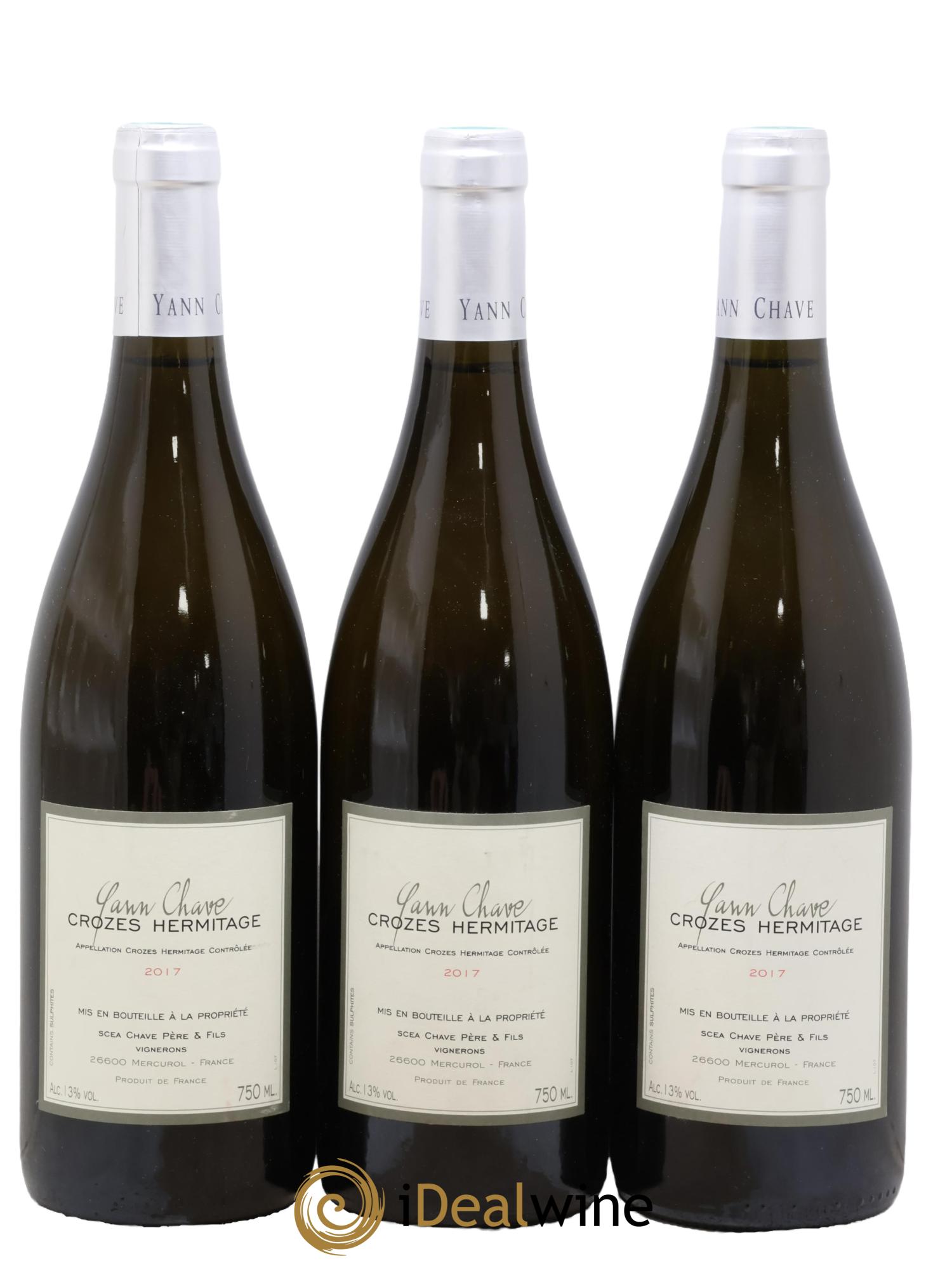Crozes-Hermitage Yann Chave 2017 - Lot de 3 bouteilles - 0