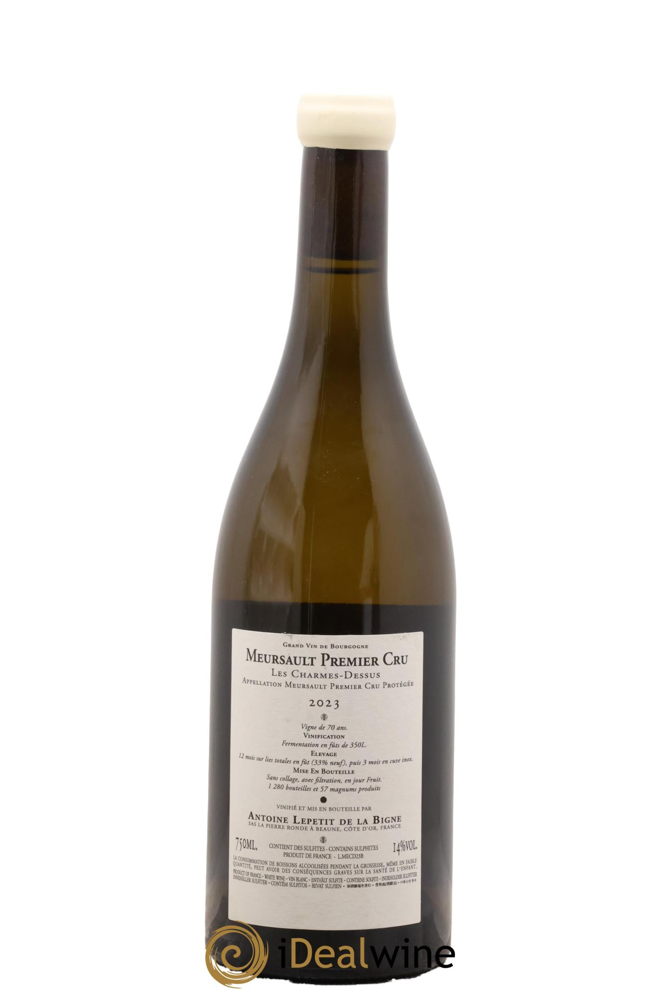 Meursault 1er Cru Les Charmes-Dessus Antoine Lepetit de la Bigne 2023 - Lot de 1 bouteille - 1