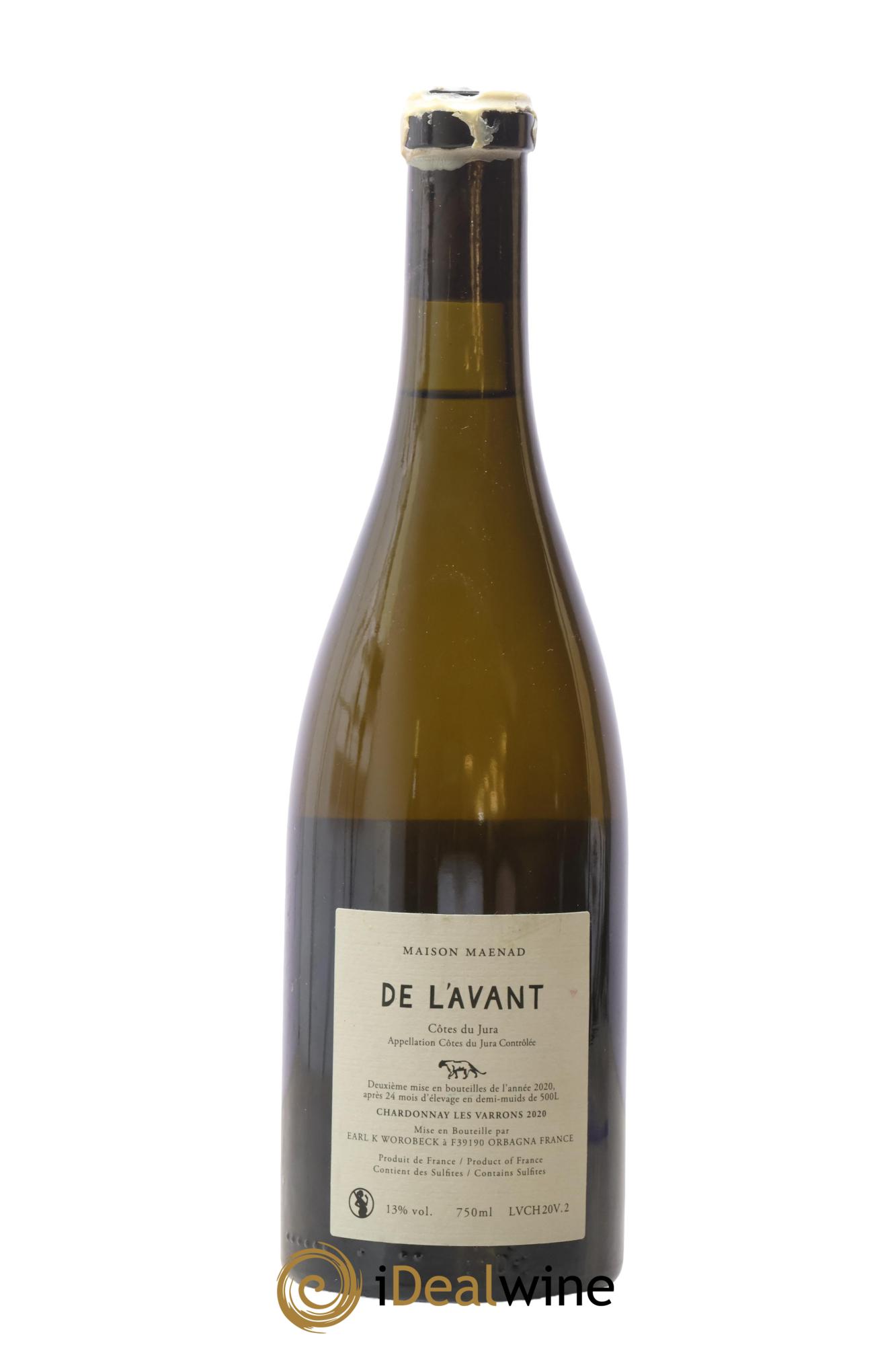 Côtes du Jura De l'Avant Les Varrons Katie Worobeck Maison Maenad 2020 - Lot de 1 bouteille - 1