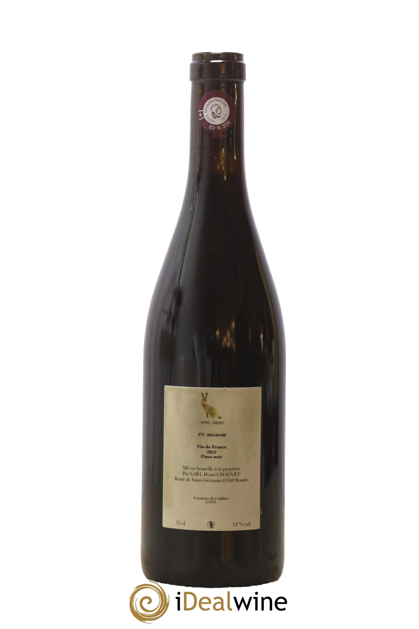 Vin de France Vie ordinaire Henri Chauvet 2023 - Lot of 1 bottle - 1