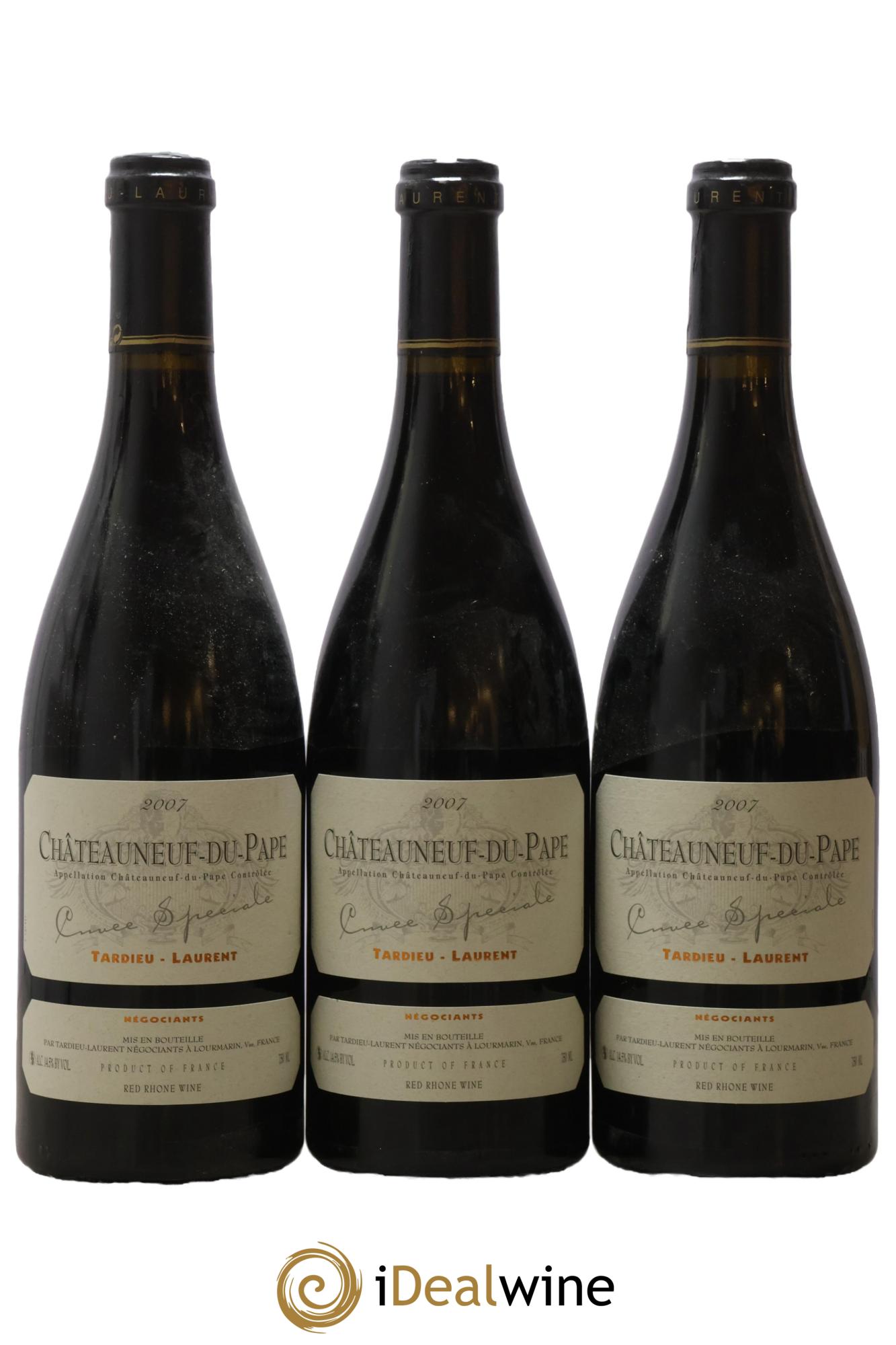 Châteauneuf-du-Pape Tardieu-Laurent Cuvée spéciale Famille Tardieu 2007 - Lot de 3 bouteilles - 0