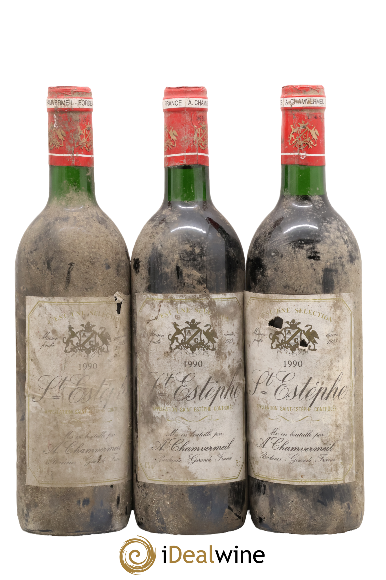 Saint-Estèphe Chamvermeil 1990 - Lot de 3 bouteilles - 0