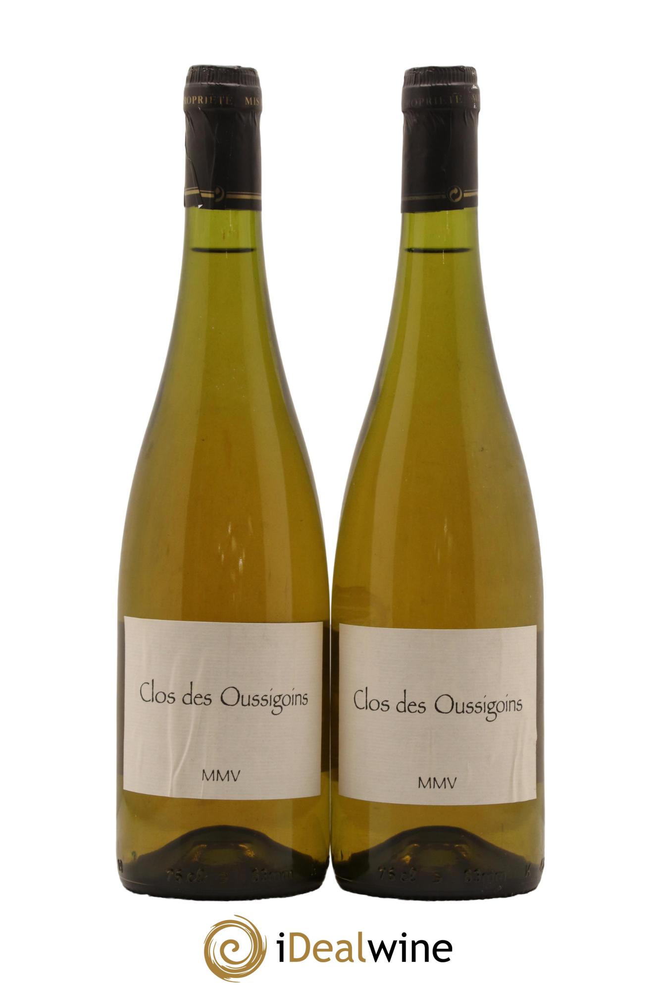 Vin de France Clos des Oussigoins Domaine de la Charmeresse 2005 - Lot de 2 bouteilles - 0