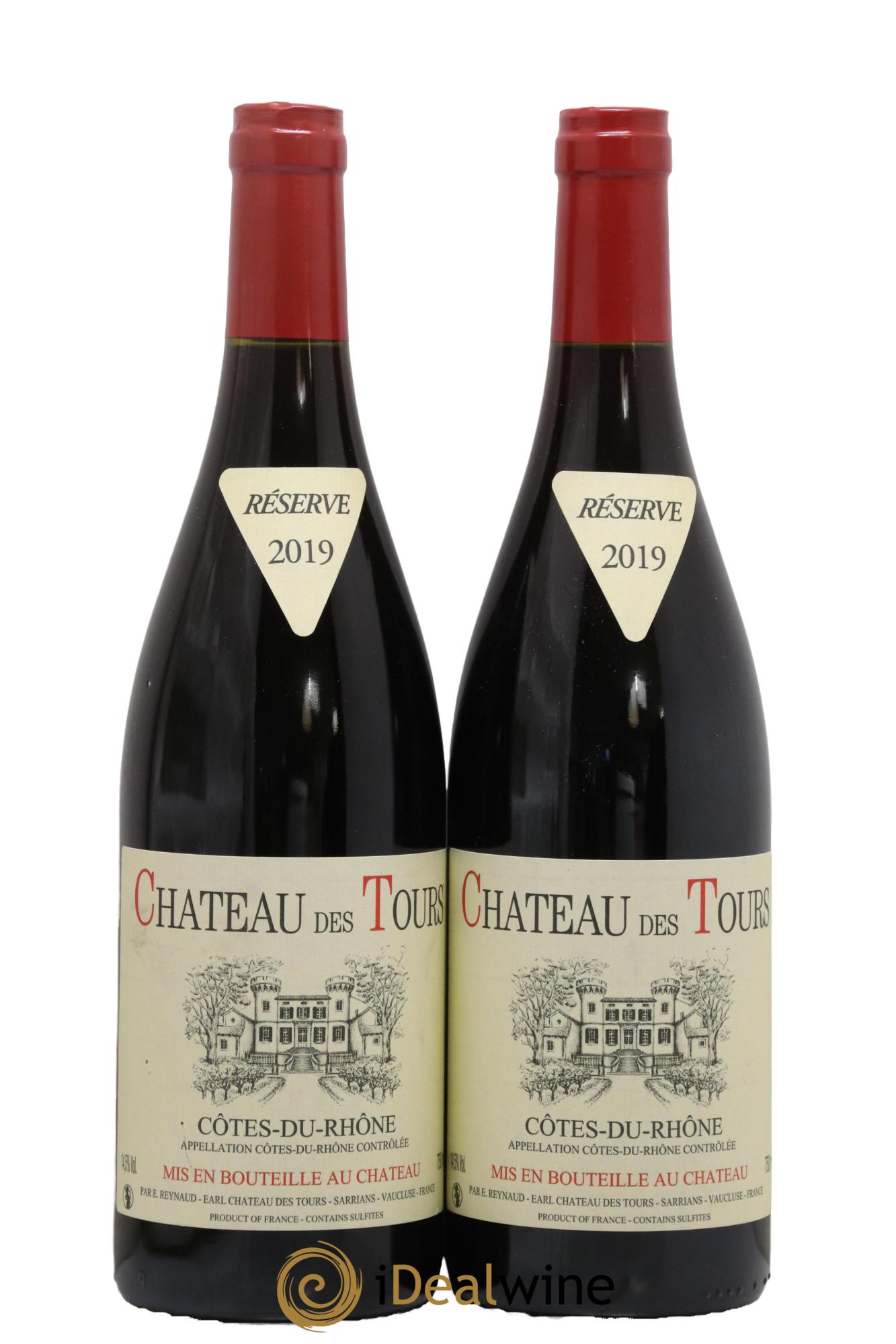 Côtes-du-Rhône Château des Tours Emmanuel Reynaud 2019 - Lot de 2 bouteilles - 0